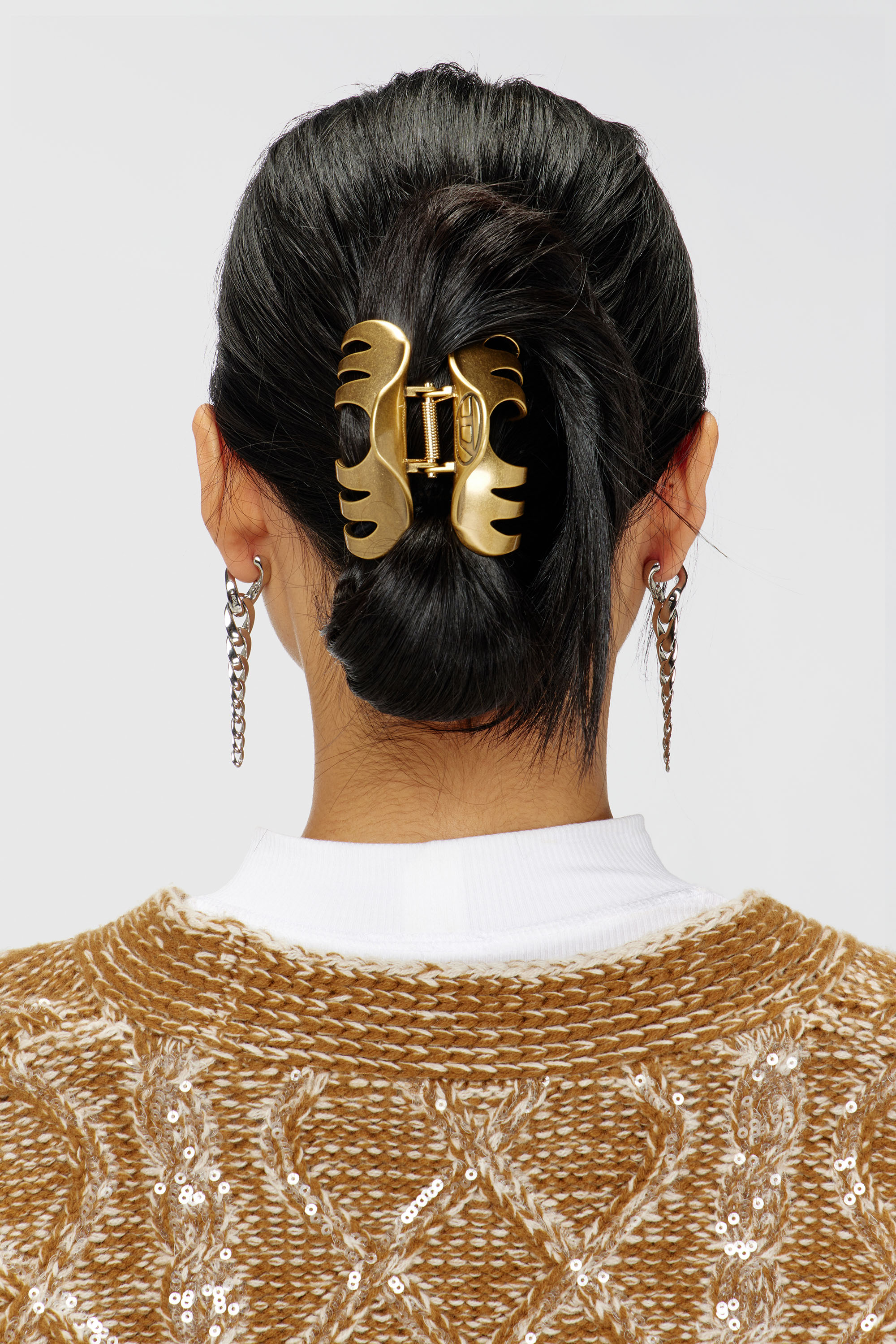 Diesel - TALON CLIP II, Woman's Metal claw hair clip in Gold - 3