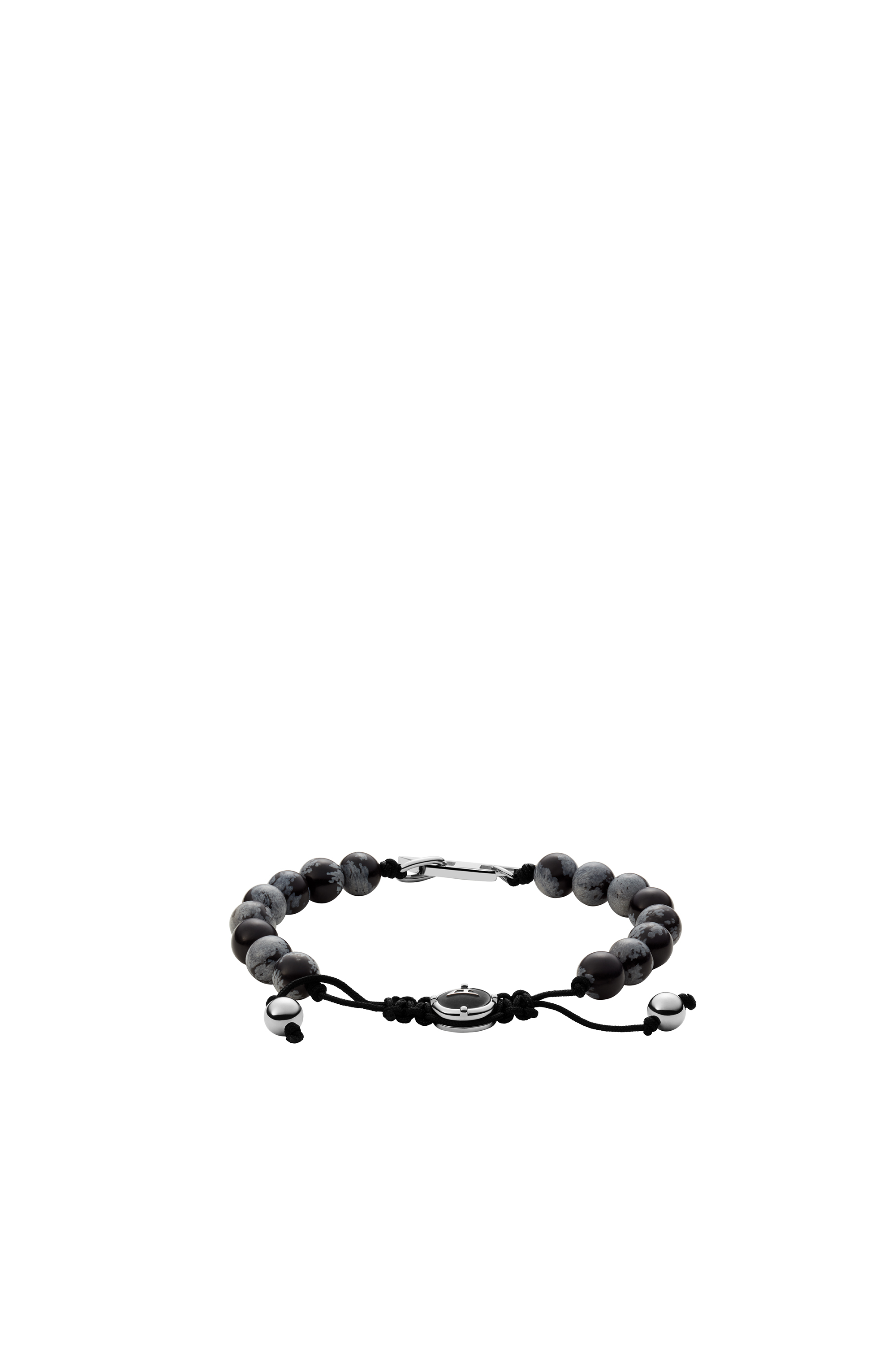 Diesel - DX1340, Unisex's Multicolor snowflake beaded bracelet in Black/Grey - 2