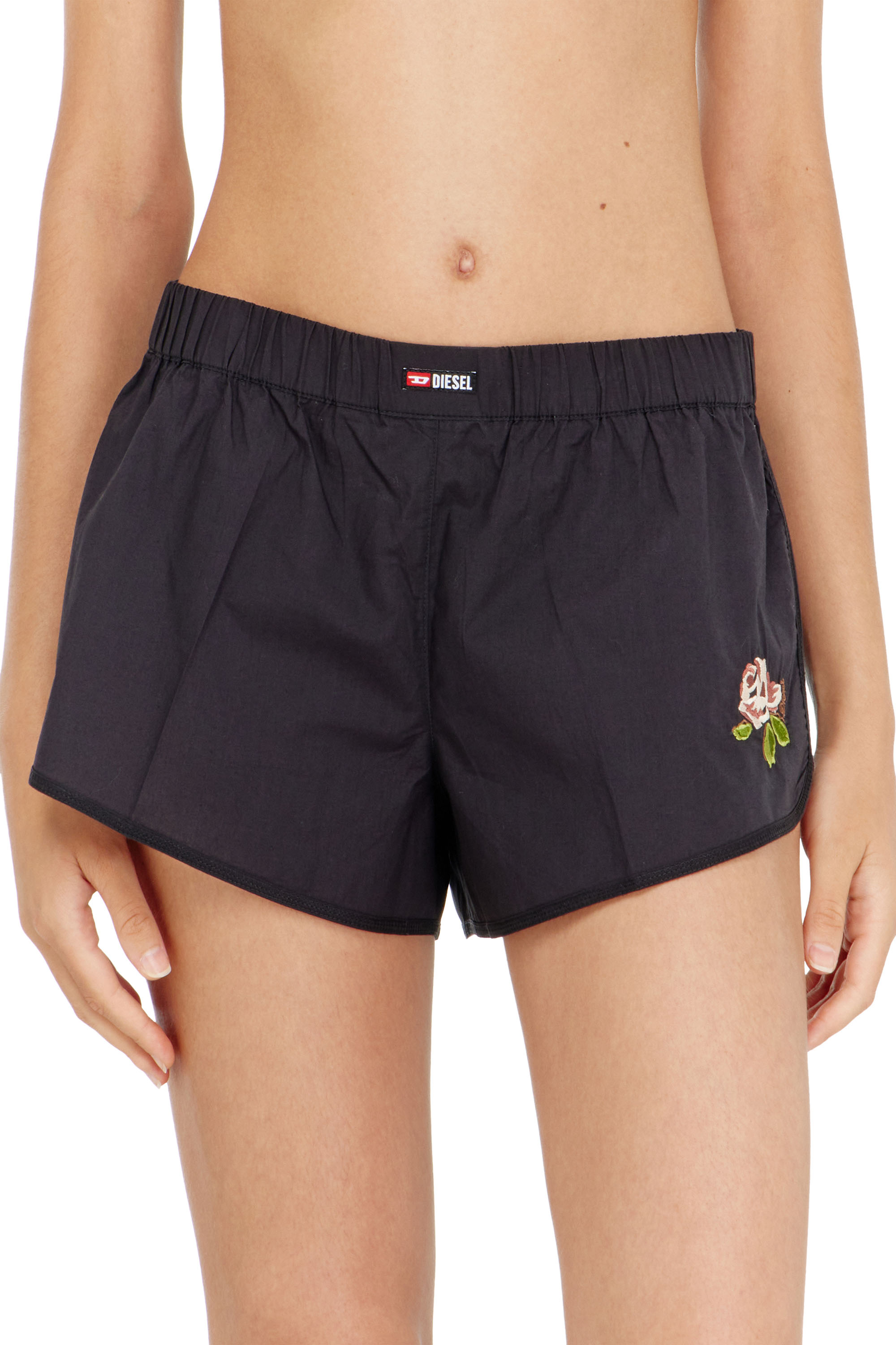 Diesel - ELOISE-D-CORE, Woman's Cotton boxers with floral embroidery in null - 3