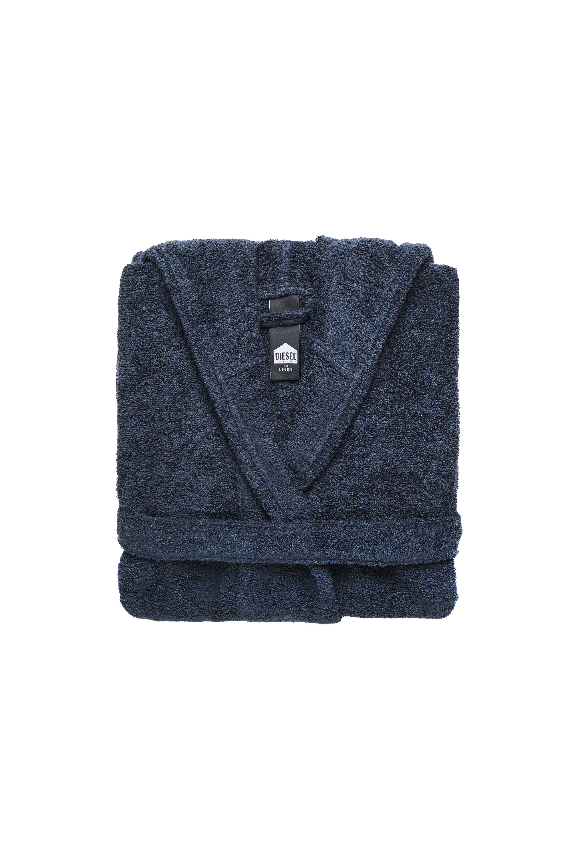 Diesel - ACC  SPORT LOGO CAP L/XL, Unisex's Bathrobe with hood SPORT LOGO, L/XL in Blue - 1