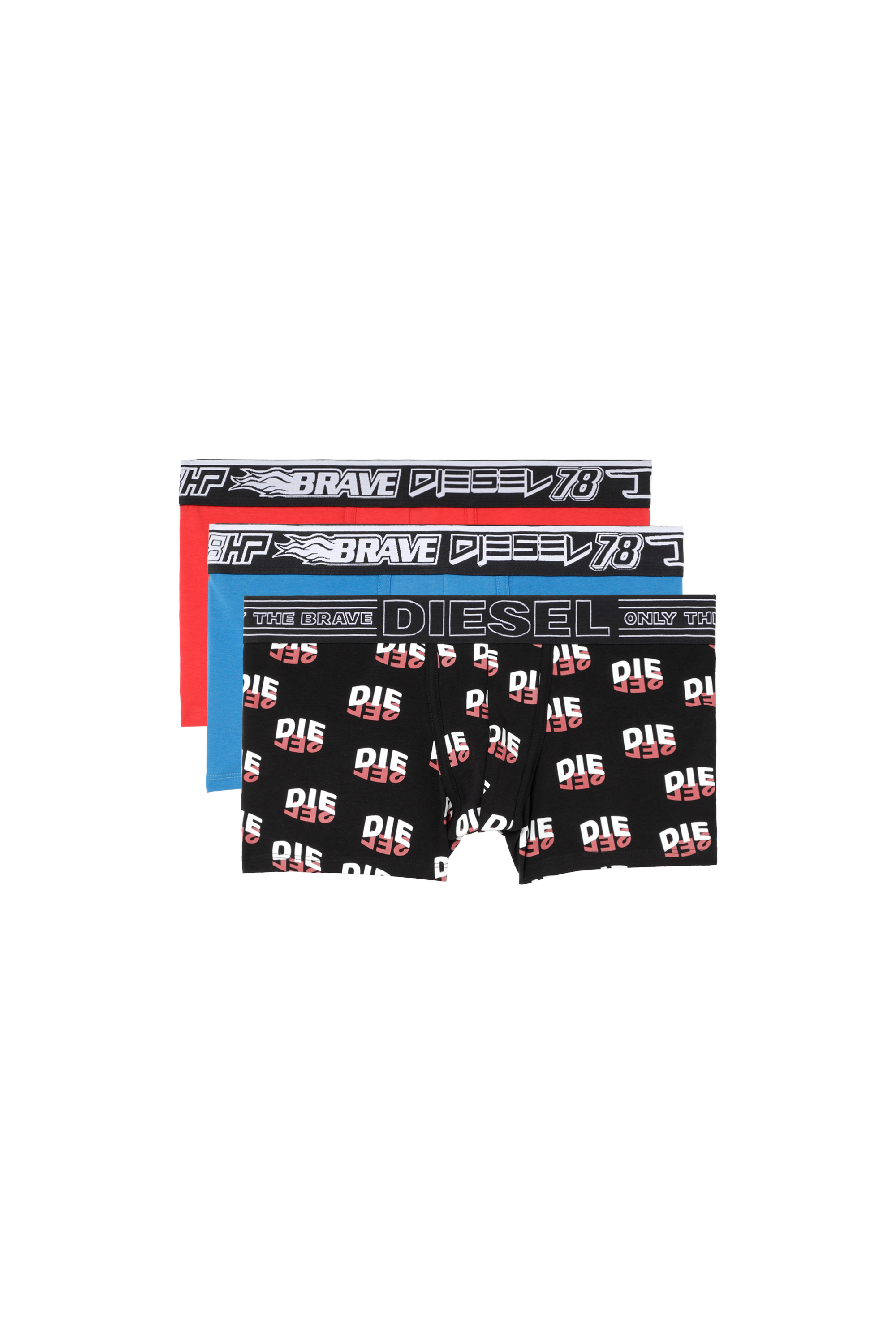 UMBX-DAMIENTHREEPACK, Black/Blue - Trunks