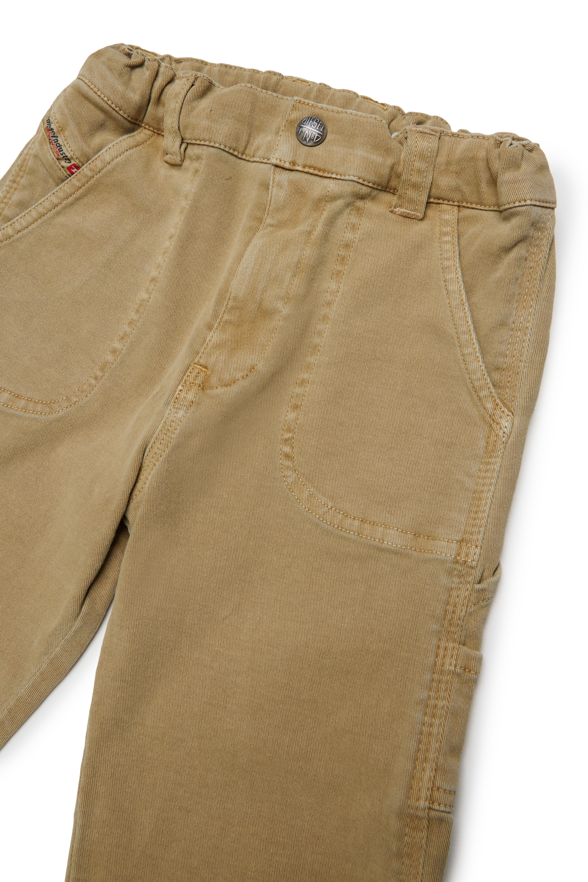 Diesel - PELINIB, Man's Workwear-style pants in stretch cotton in Brown - 3
