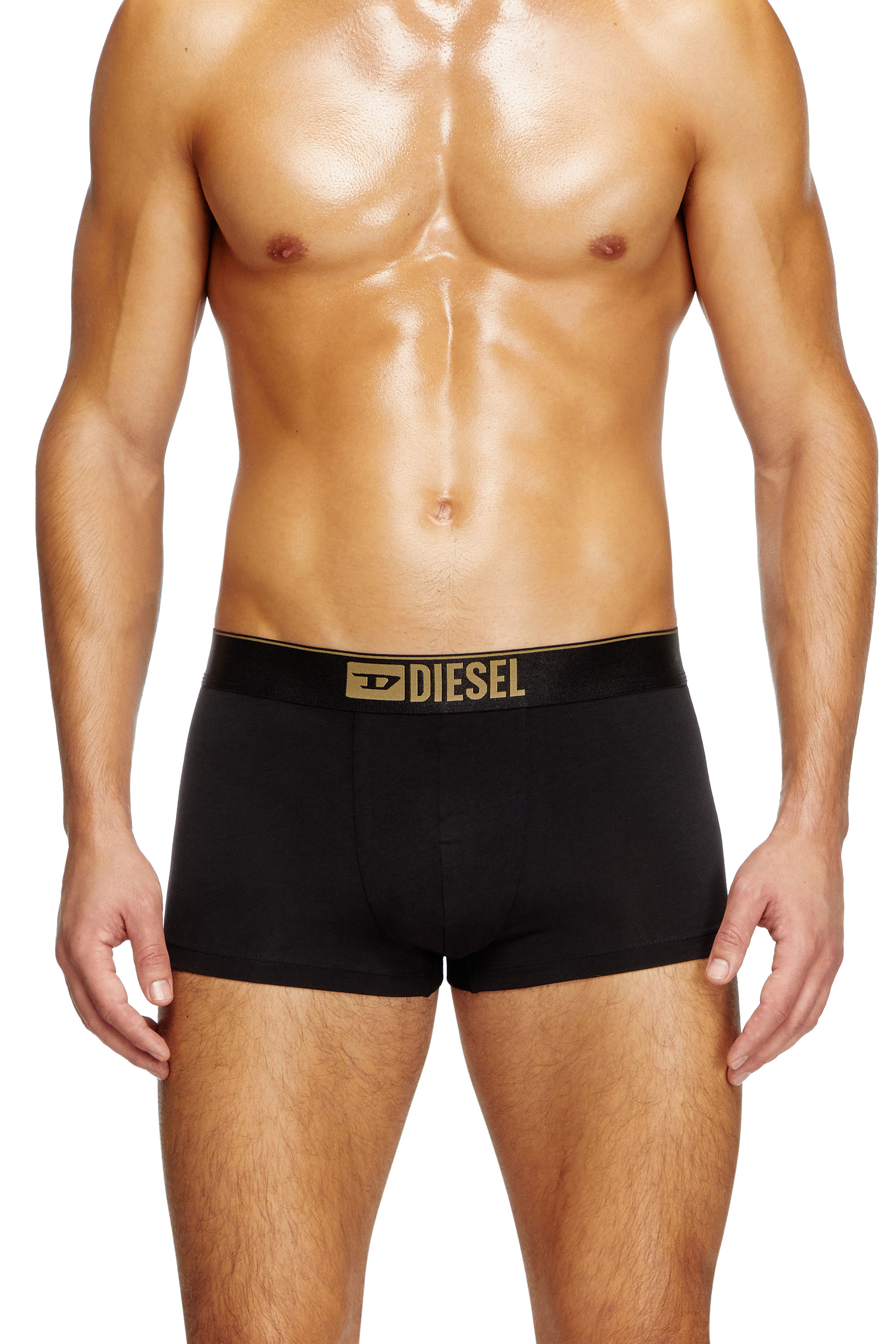 Diesel - DAMIEN-GFT-3PACK, Man's Three-pack metallic boxer briefs in Black/Gold - 3