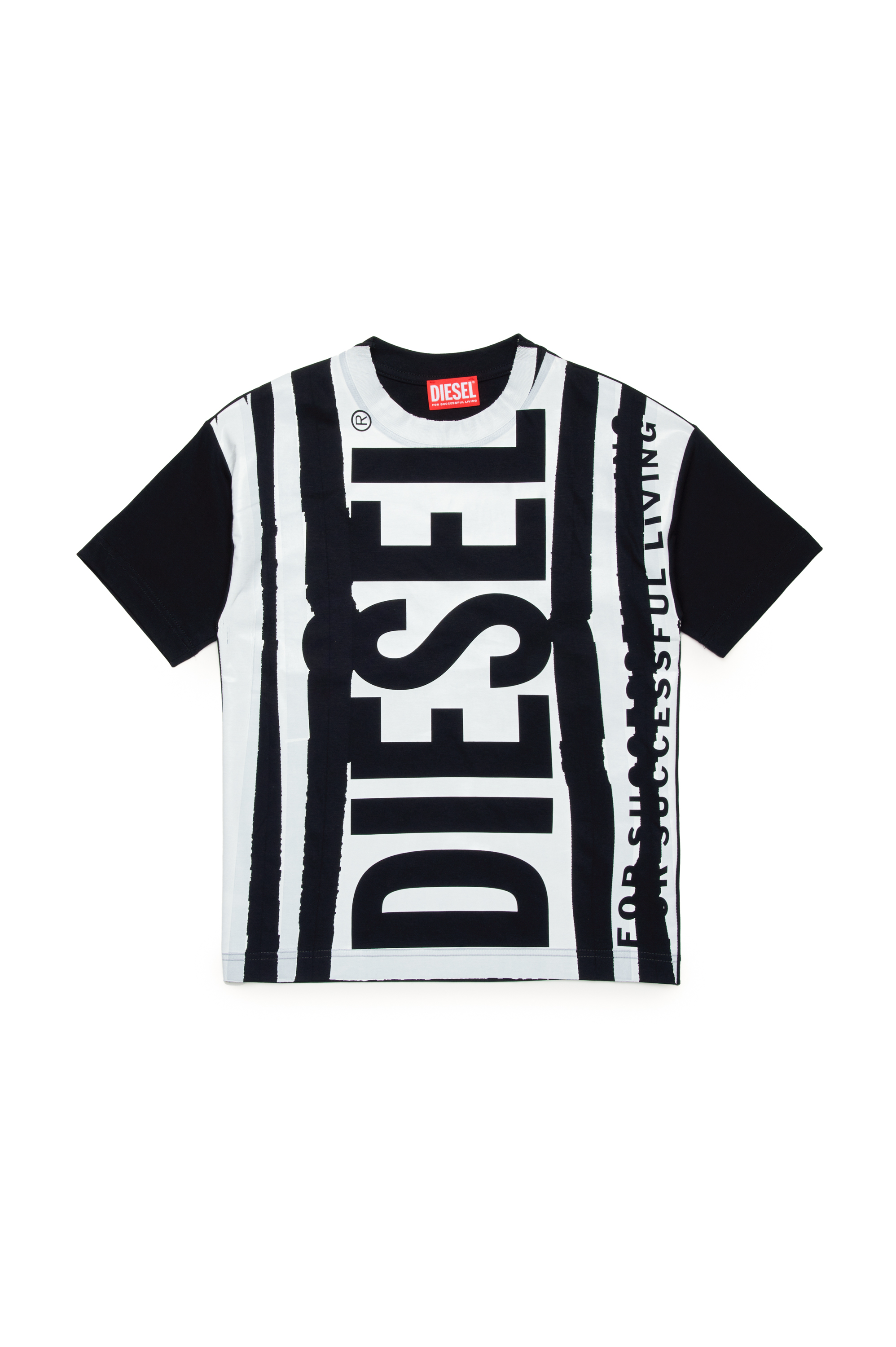 Diesel - TNABELM5 OVER, Unisex T-shirt with folded-effect logo print in Multicolor - Image 1