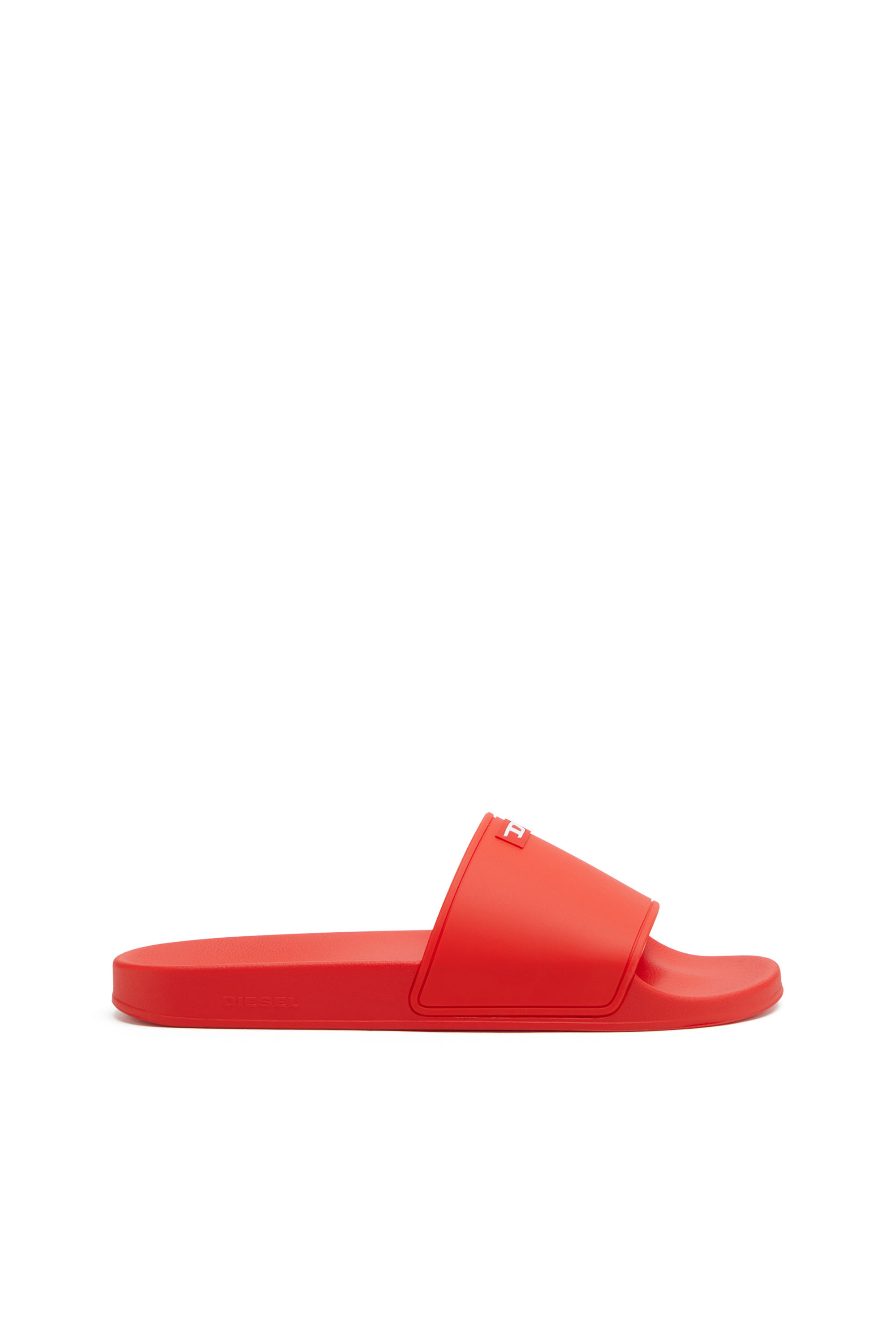 Diesel - SA-SWIM, Man's Sa-Swim-Rubber pool slides with D logo in Red - 1