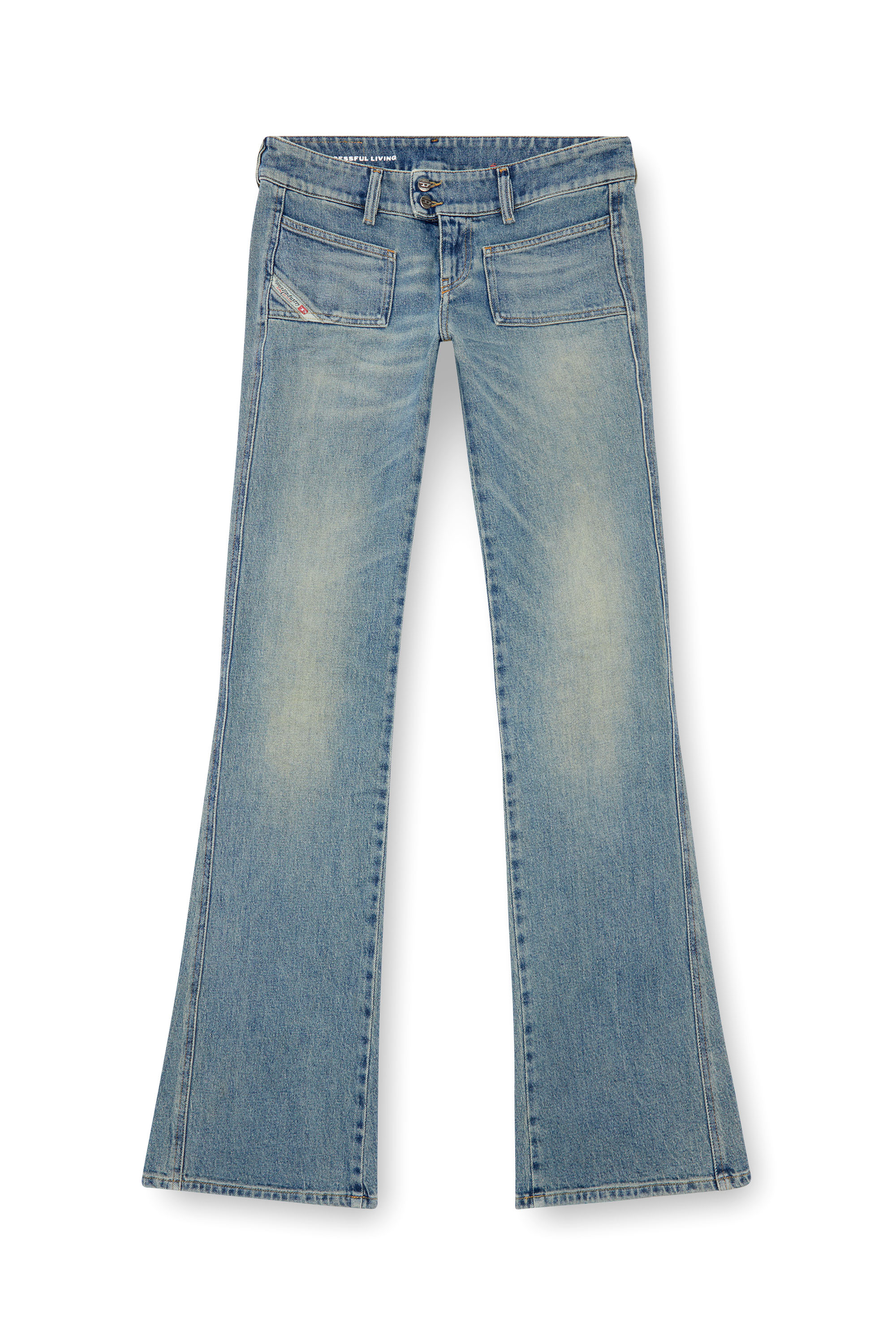 Bootcut Jeans D-Hush 09J55, Light Blue Diesel - Woman's Bootcut Jeans D-Hush 09J55, Light Blue - 2