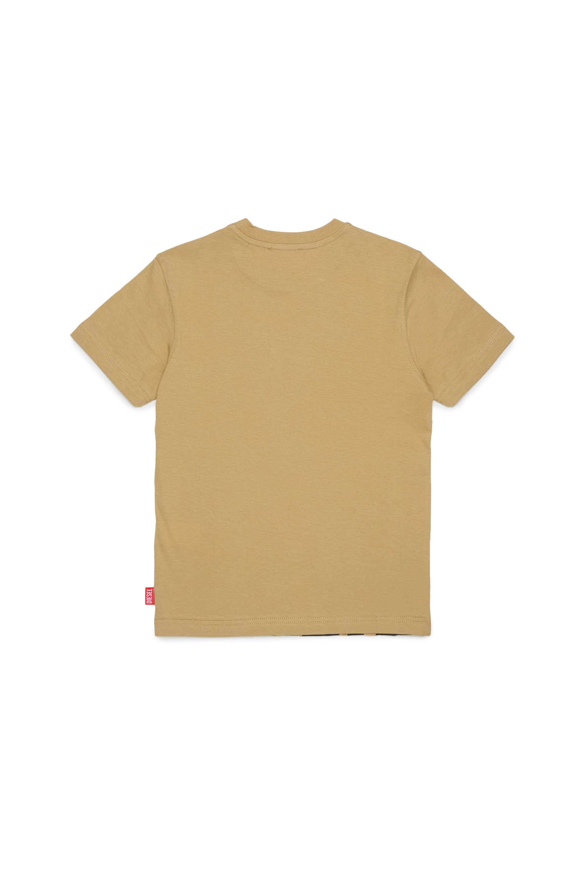Diesel - TPRES, Man's T-shirt with cut-off logo in Brown - 2