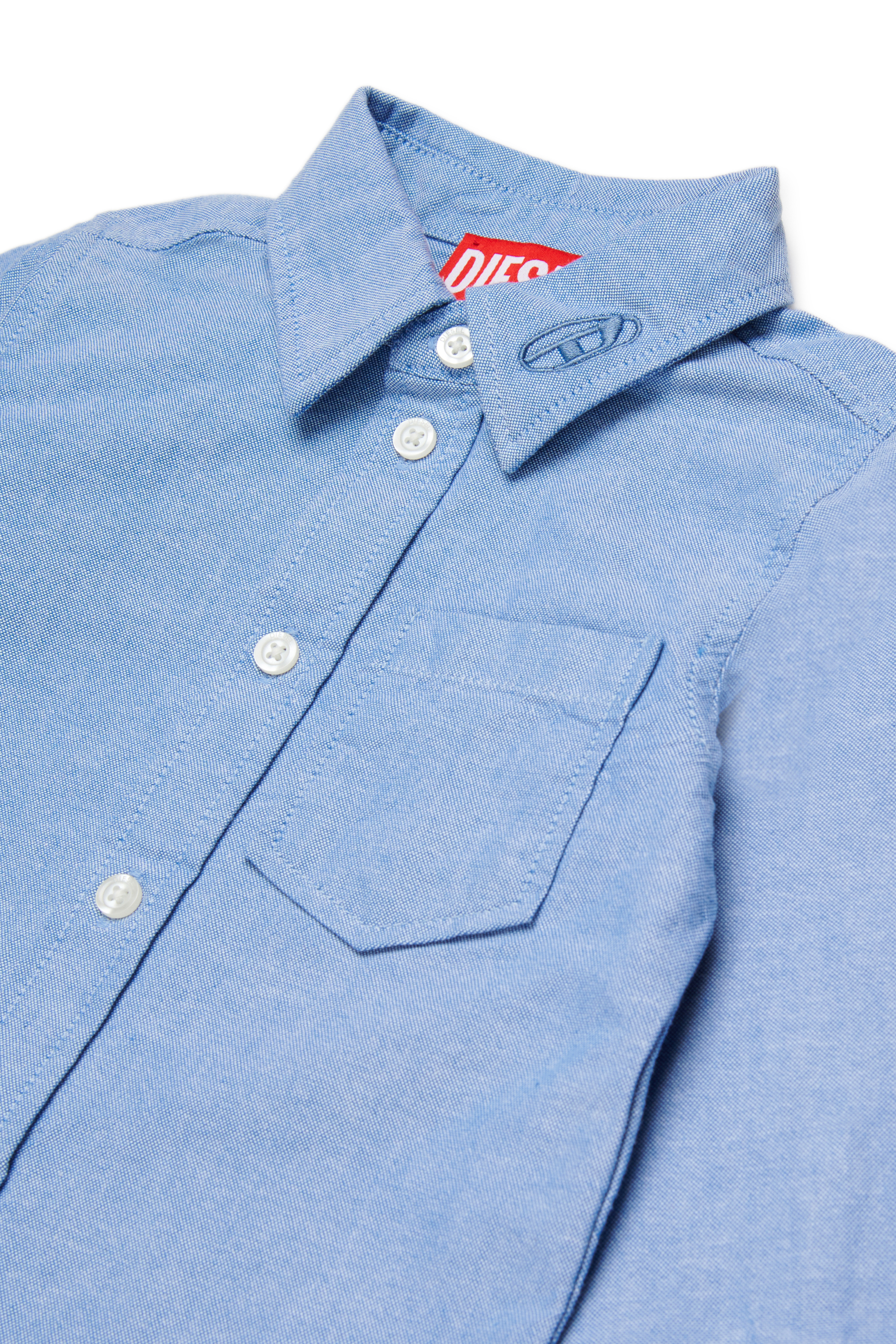 Diesel - CELB, Man's Shirt with embroidered back in Blue - 3