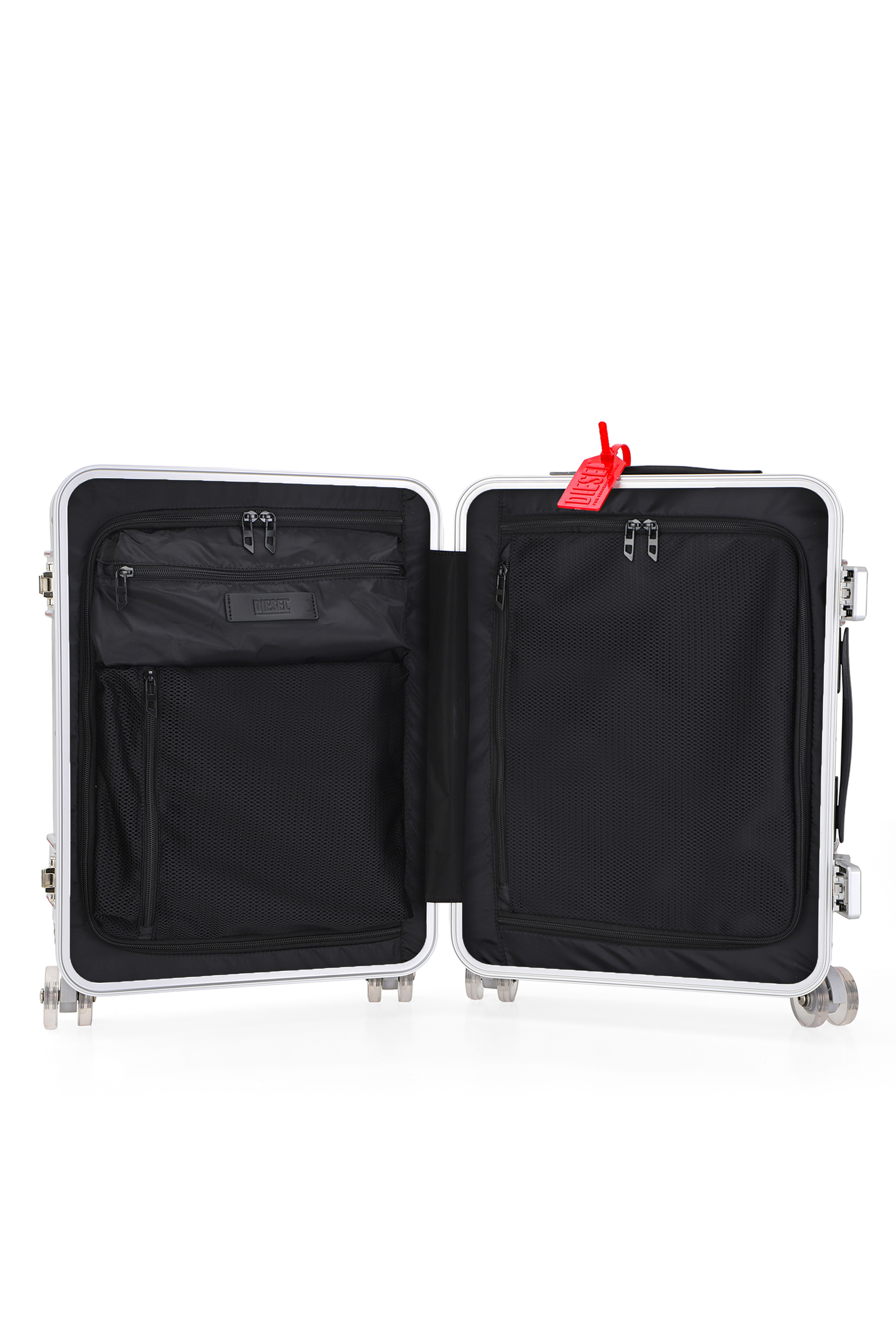 Diesel - DIESEL PC STRONG IMAGE TROLLEY- DSL003, Unisex's Rugged carry‑on suitcase 20" in Silver - 3