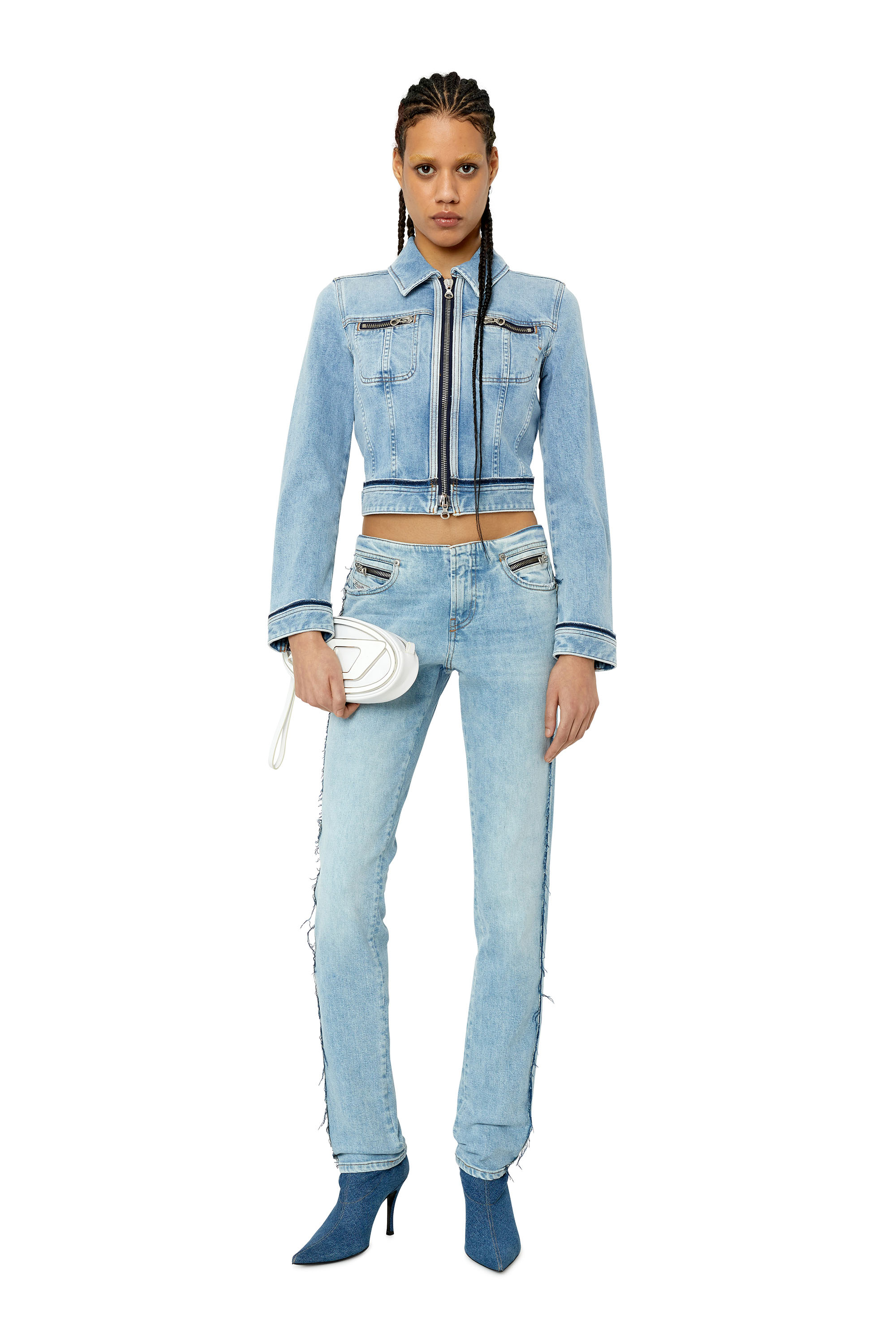 Diesel - D-Tail 09F41 Skinny Jeans, Light Blue - Image 5