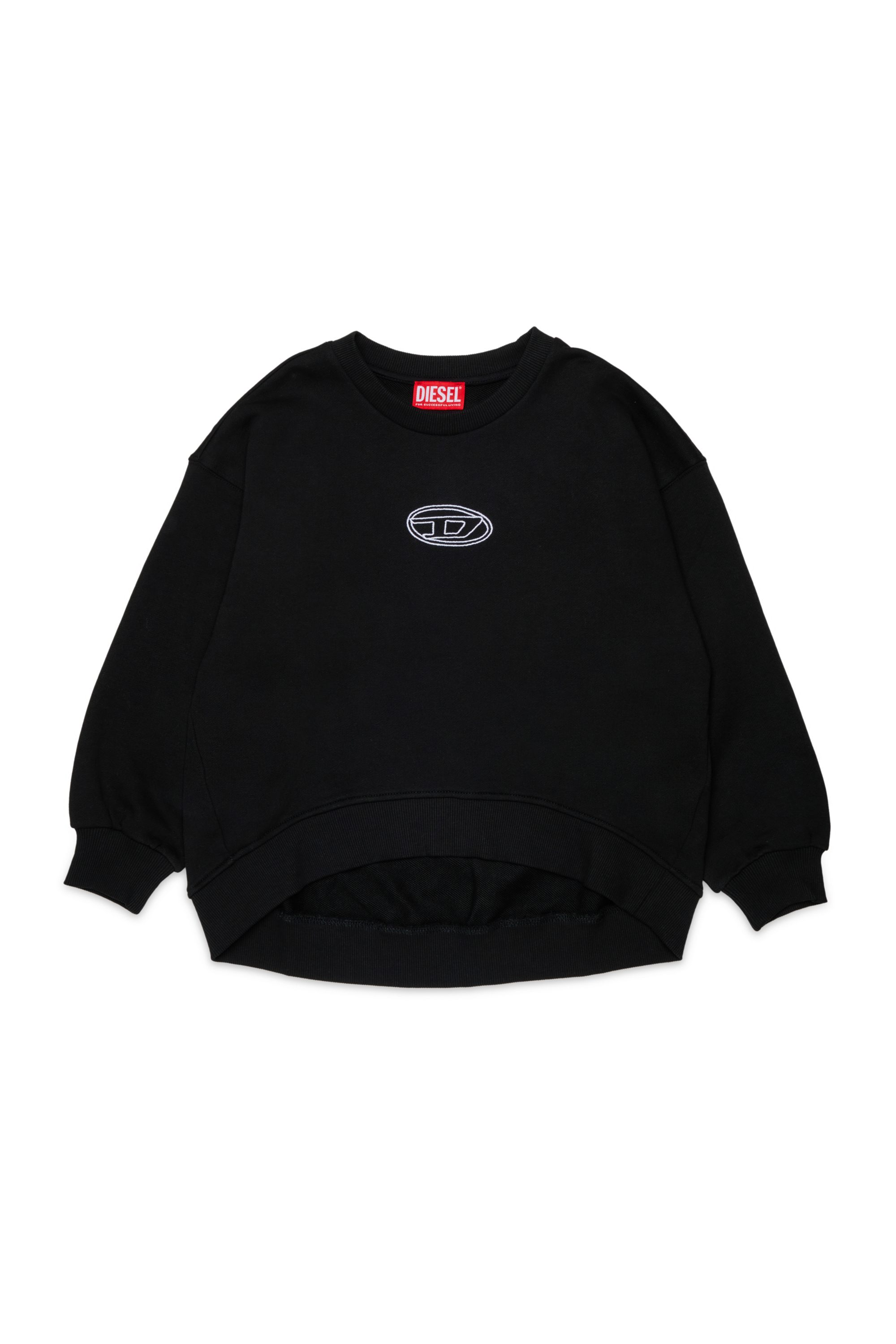 Diesel - SKIPRYS, Woman's Oversized sweatshirt with embroidery in Black - 1