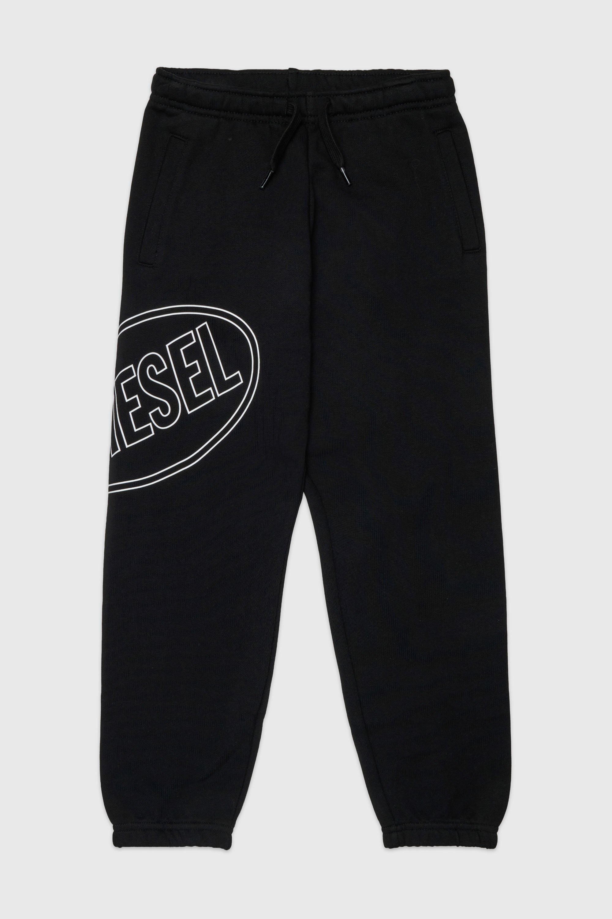 Diesel - PCIRCLE, Man's Sweatpants with side print in Black - 1