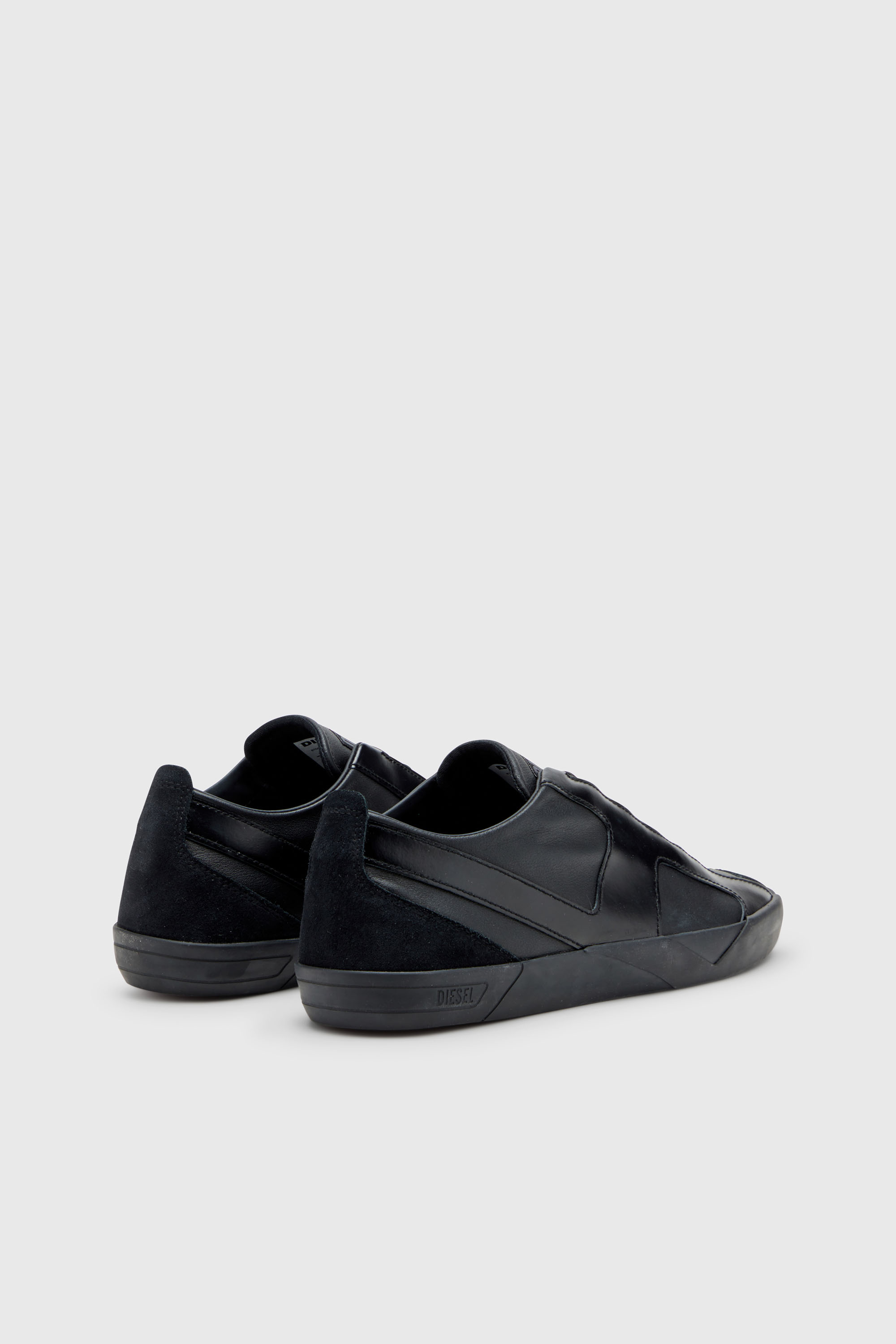 Diesel - S-SLANTE-D LOW, Man's S-Slante-D-Sneakers in suede and leather with D logo in Black - 3