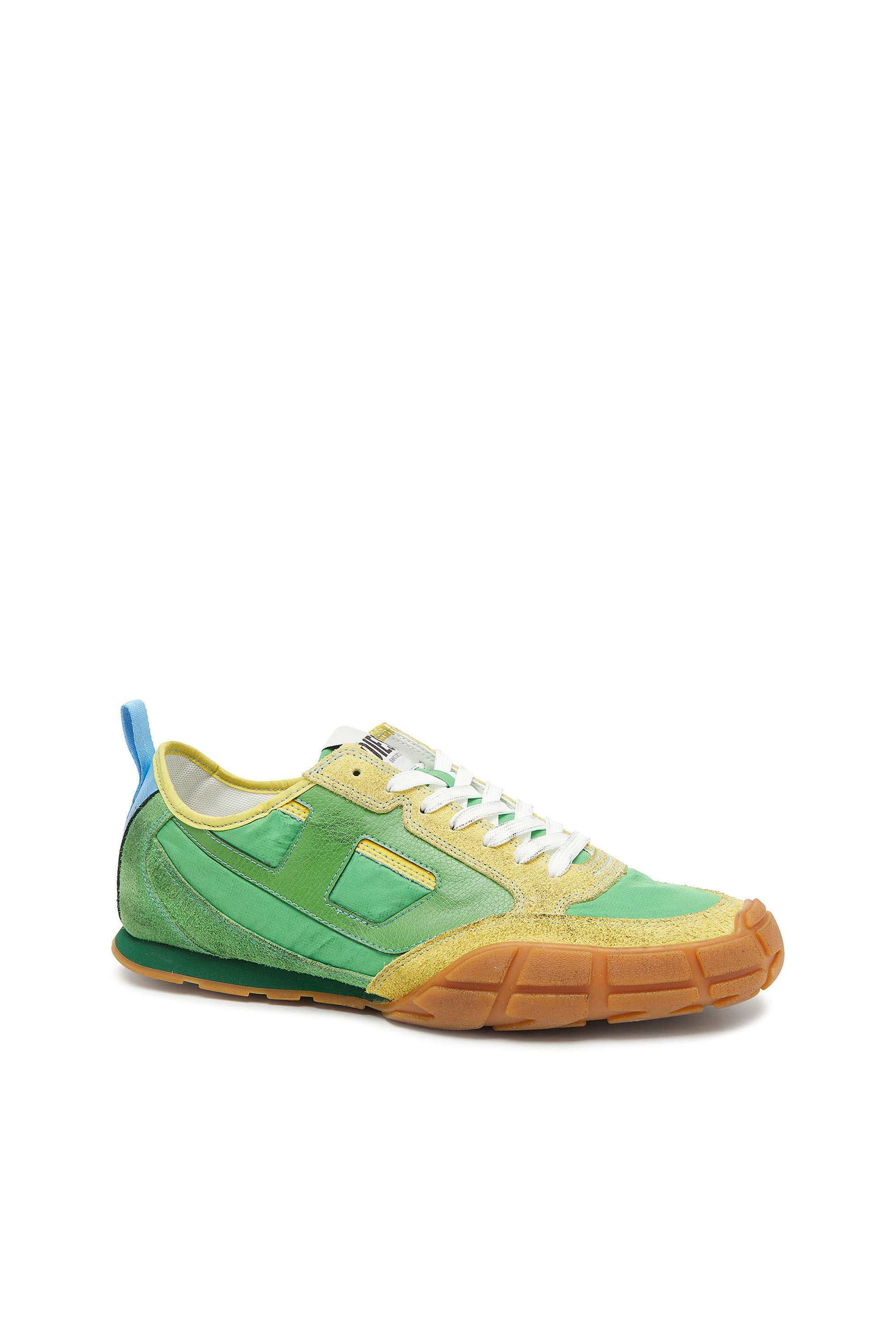Diesel - S-PAGODHA LOW, Man's S-Pagodha - Sneakers in leather and nylon in Green - 6