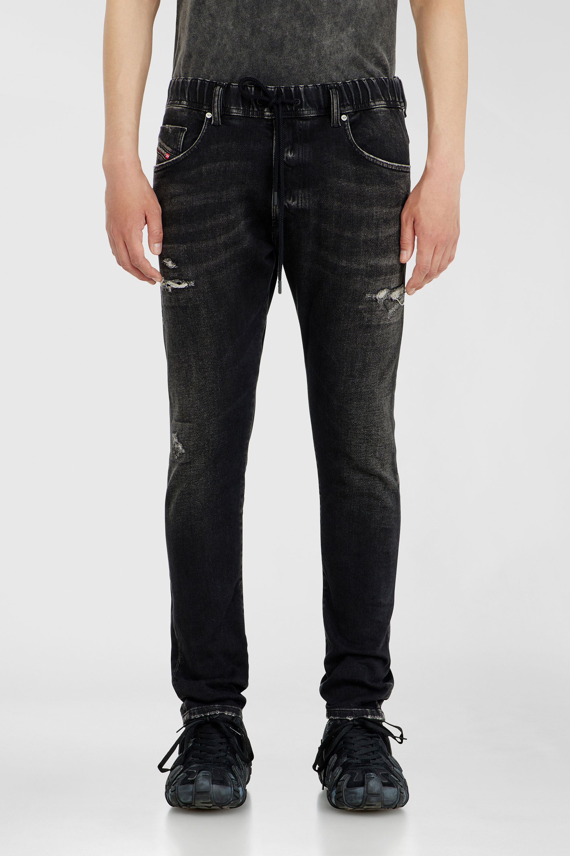 Diesel - Man's Regular E-Krooley Joggjeans&reg; 09Q22, Black/Dark grey - 1