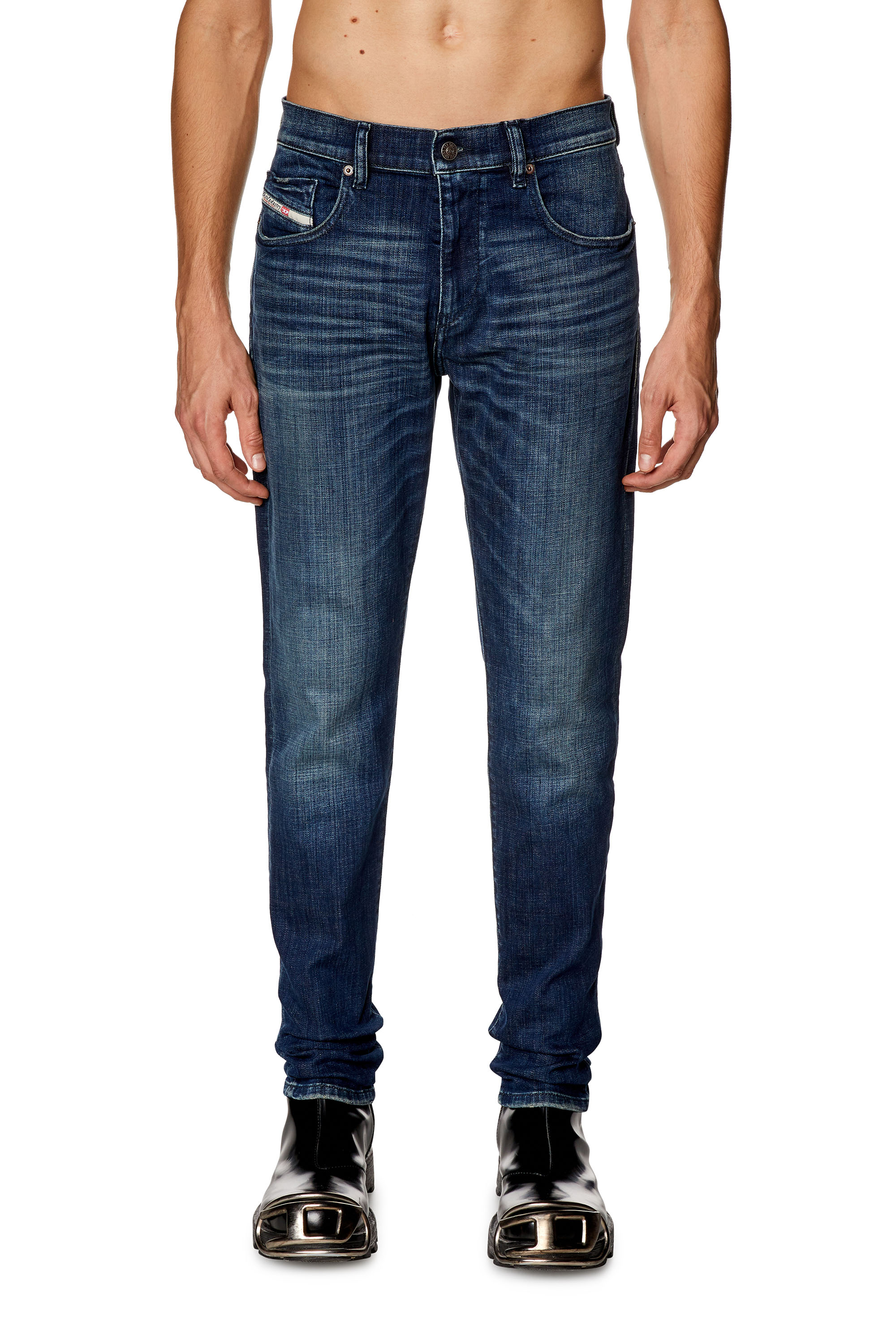 Diesel - Slim Jeans 2019 D-Strukt 09H35, Dark Blue - Image 2