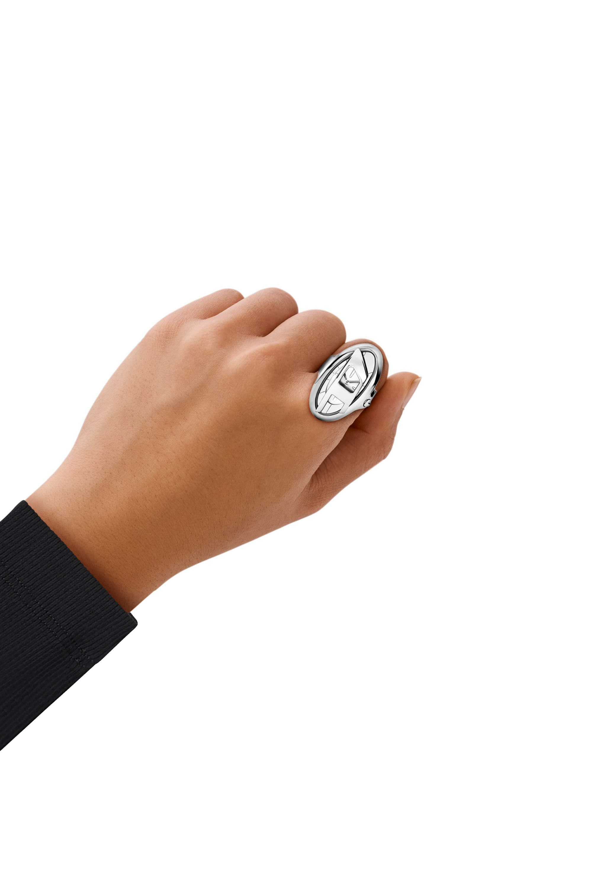 Diesel - DZ5623 WATCH, Woman's D-Era stainless steel ring watch in Silver - 5