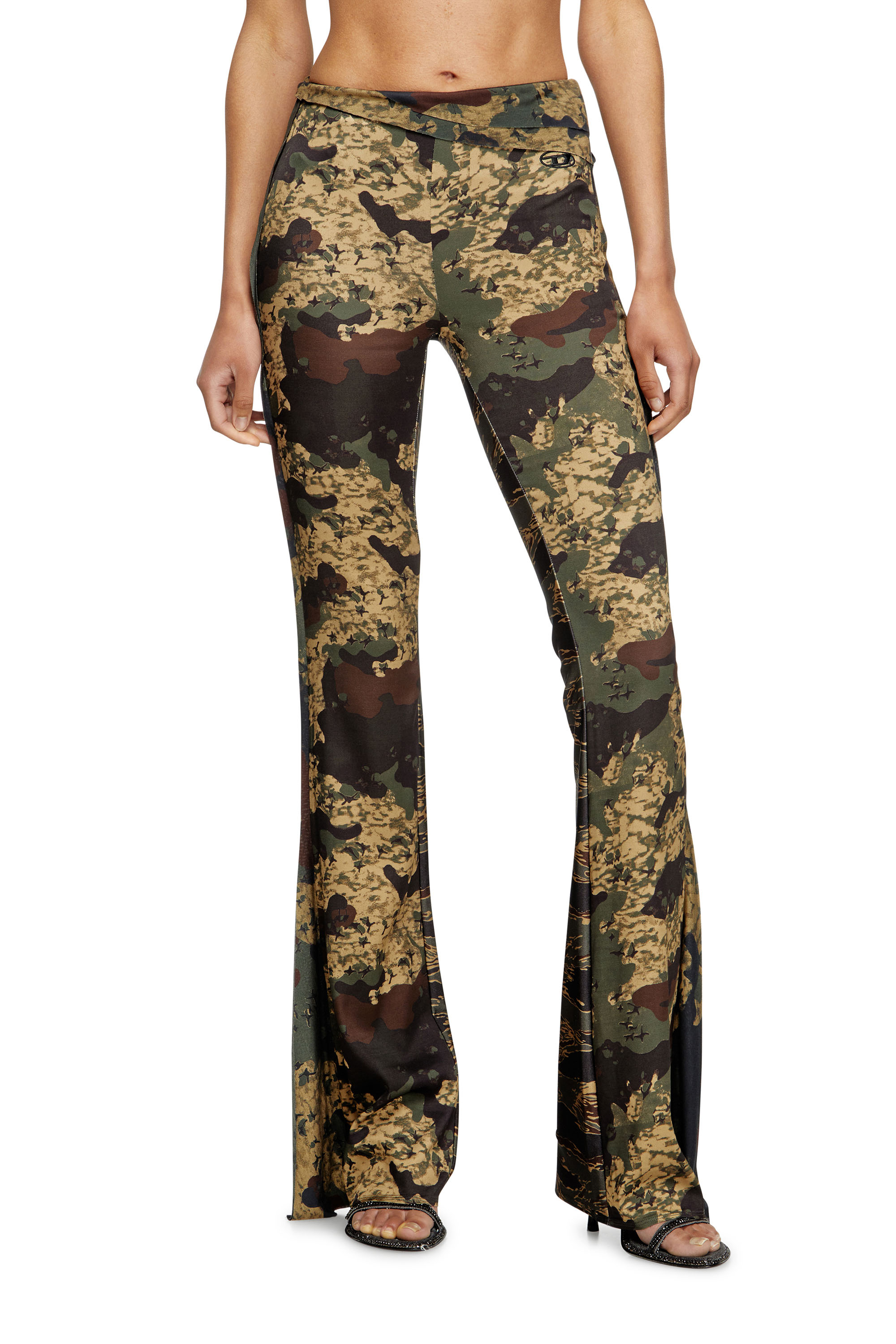 P-AFFAL, Military Green Diesel - P-AFFAL, Woman's Jazz pants with mixed camo prints in Military Green - 3