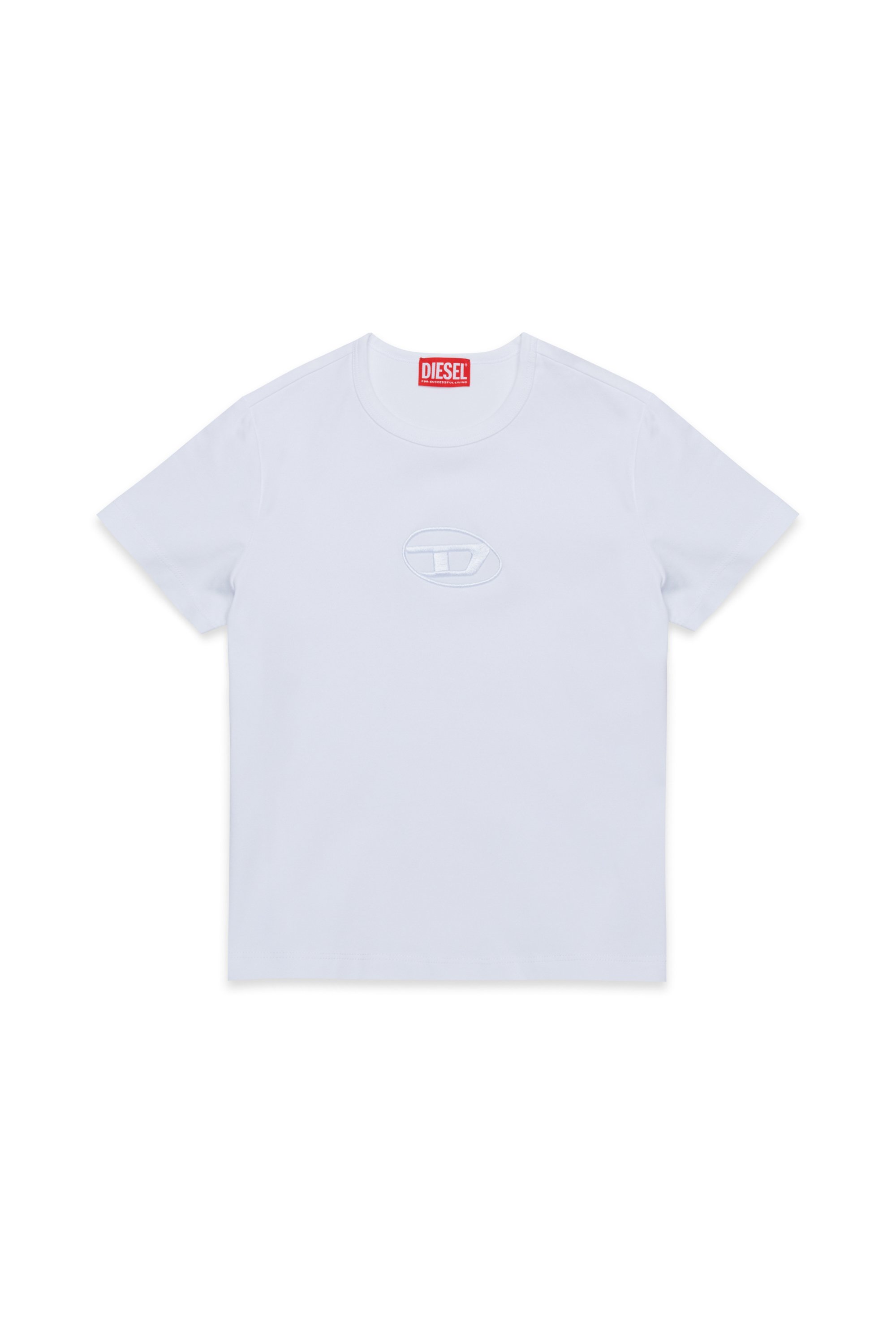 Diesel - TANGIEX, Woman's T-shirt with tonal Oval D embroidery in White - 1