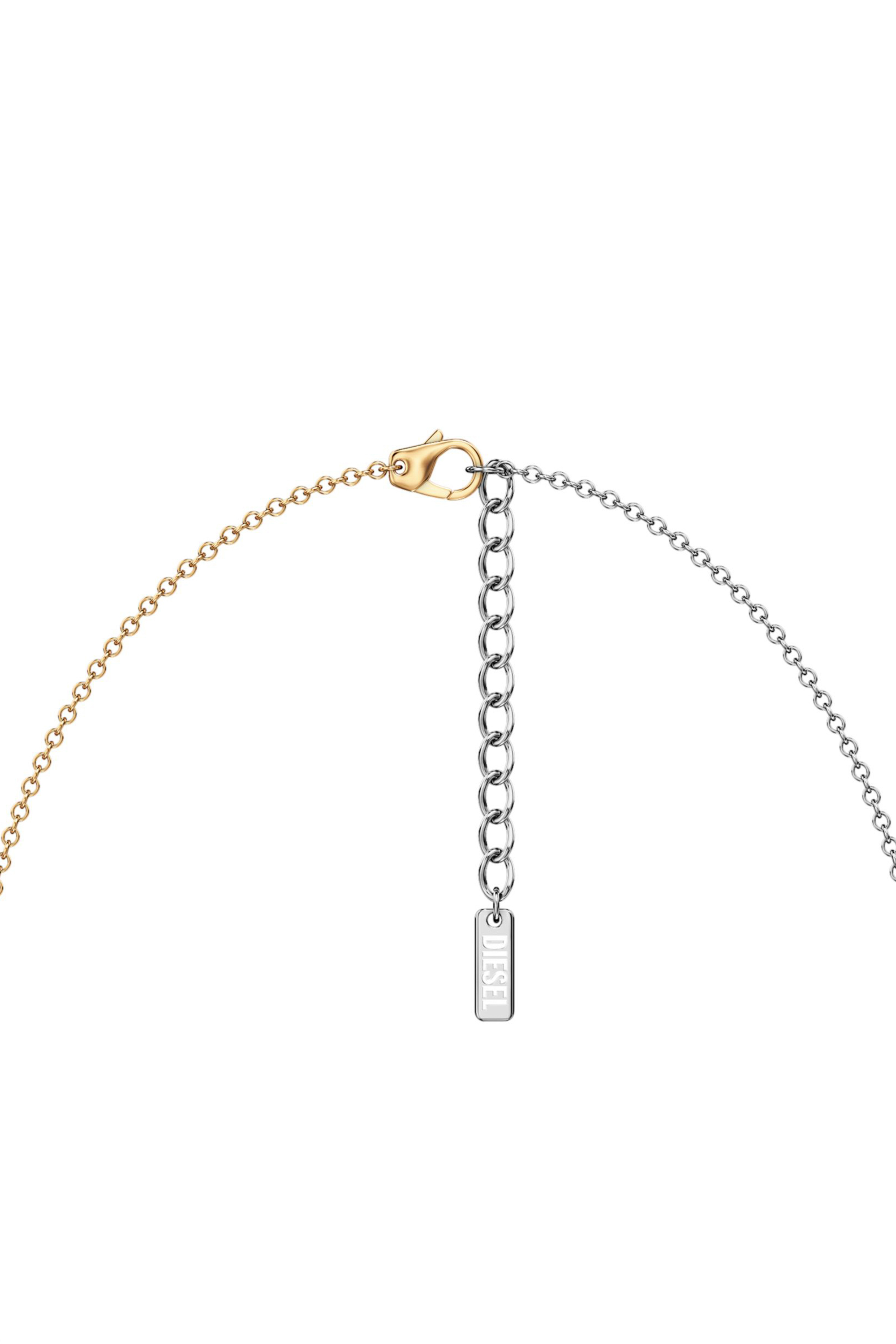 Diesel - DX1687931  JEWELLERY, Unisex's Stainless steel chain necklace in Silver/Gold - 3