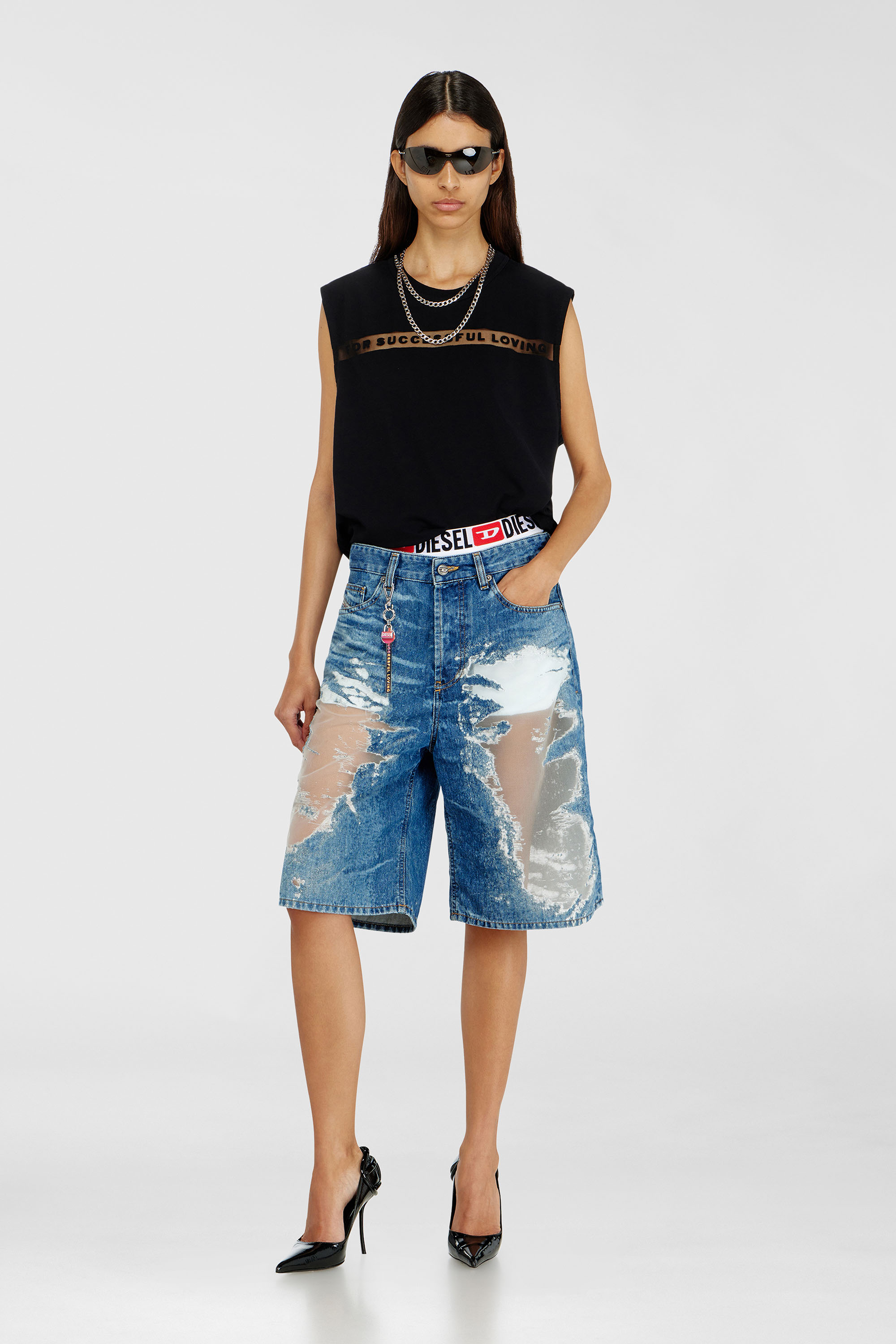 Diesel - PR-T-NORM-BISC-MATI-R, Unisex's Tank top with For Successful Loving logo in Black - 7