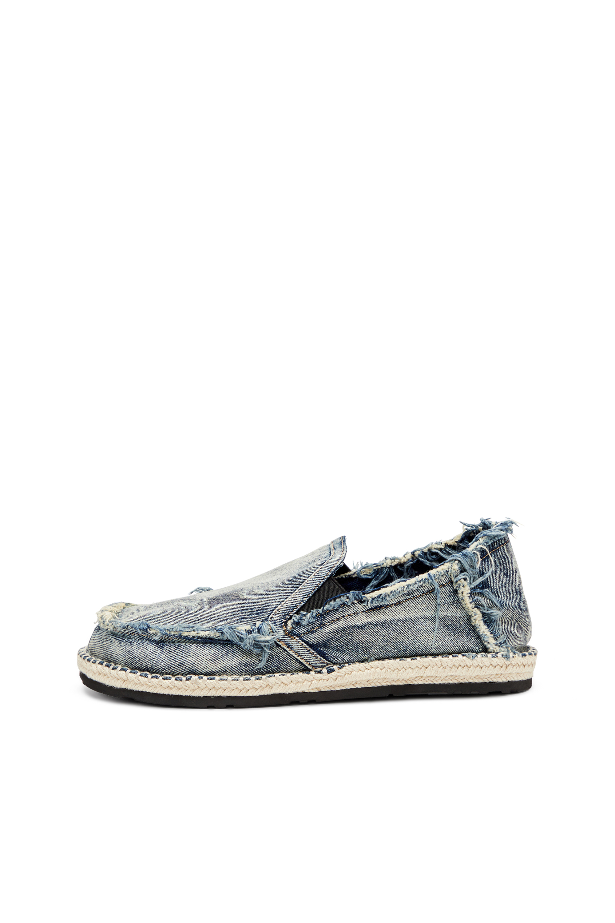 Diesel - D-LUKAS ESP, Man's D-Lukas-Espadrille loafers in distressed denim in Light Blue - 2