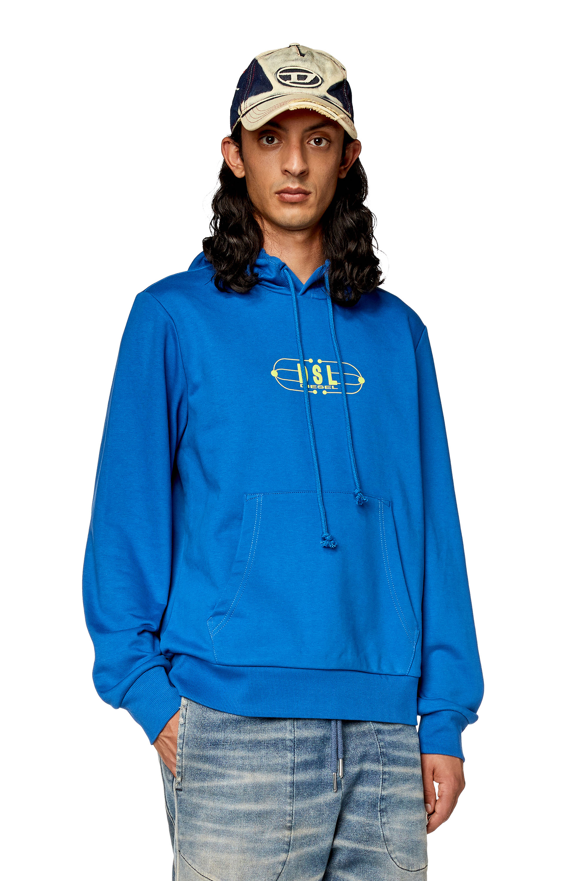 Diesel - S-GINN-HOOD-K35, Blue - Image 1