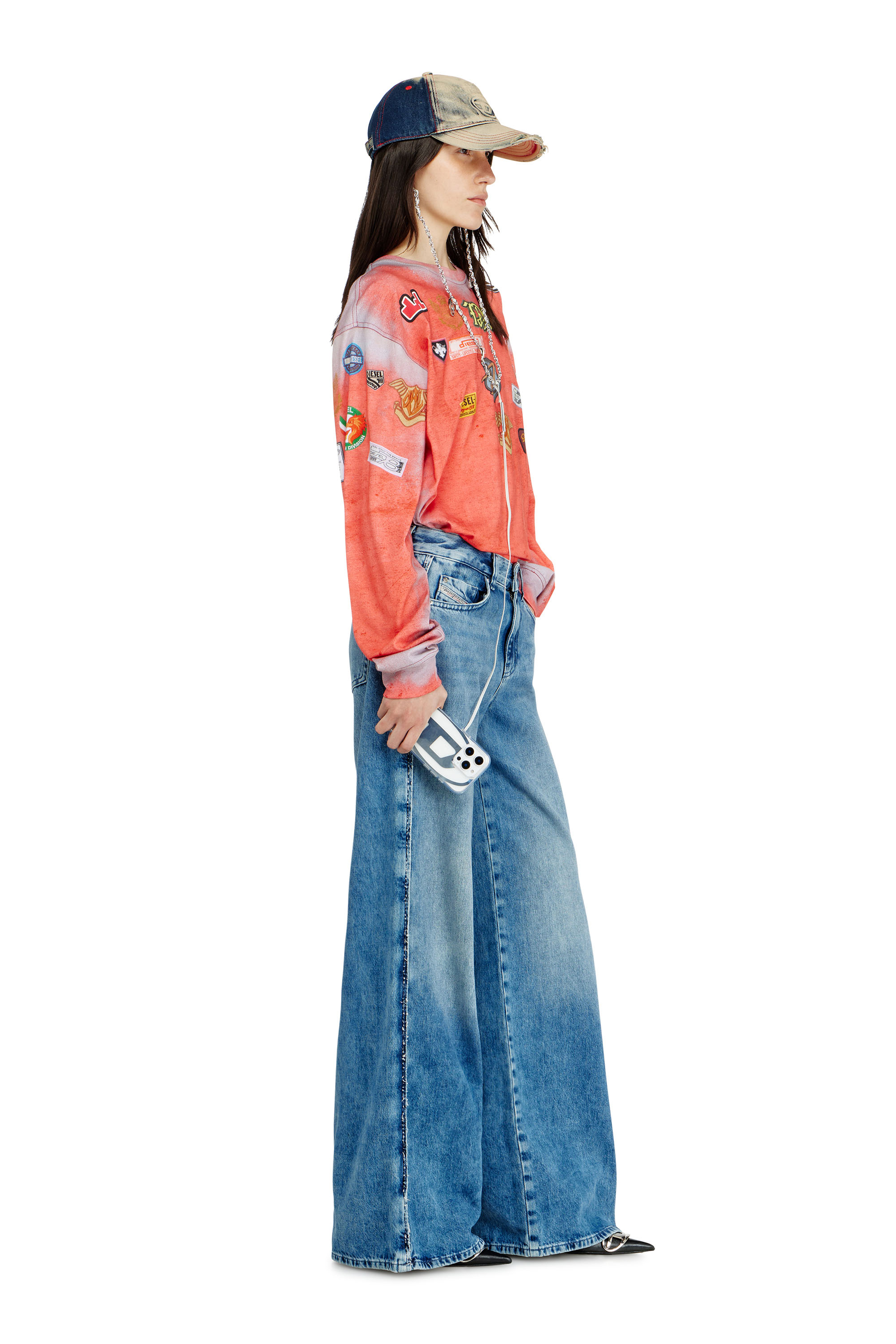 Diesel - Woman's Flare Jeans 1978 D-Akemi 0ADCJ, Medium blue - 1