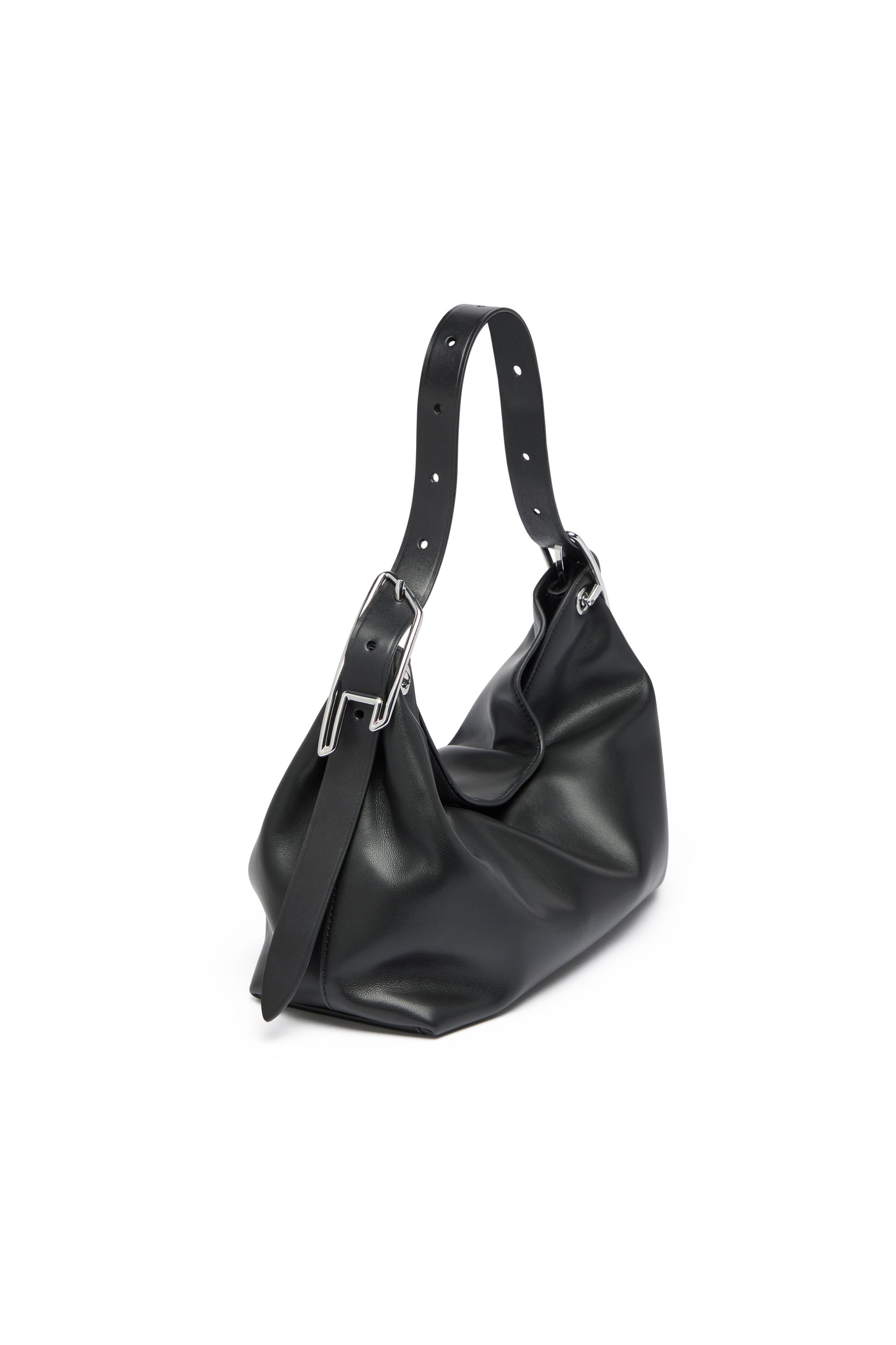 Diesel - D-LINE HOBO S, Woman's D-Line-Leather shoulder bag in Black - 1