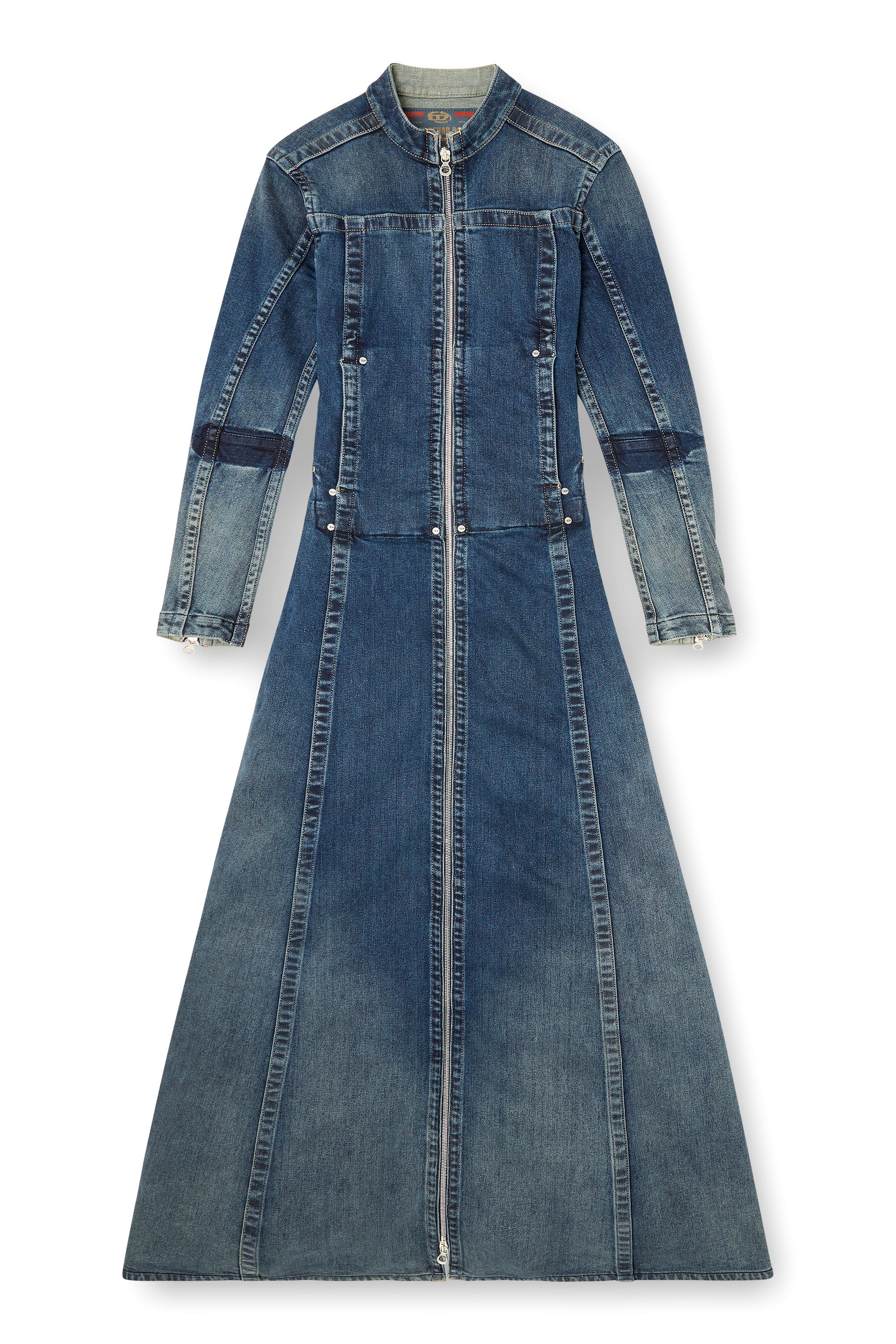 Diesel - DE-RO1-RE-FSG, Woman's Maxi dress in Rehab denim in Medium blue - 1