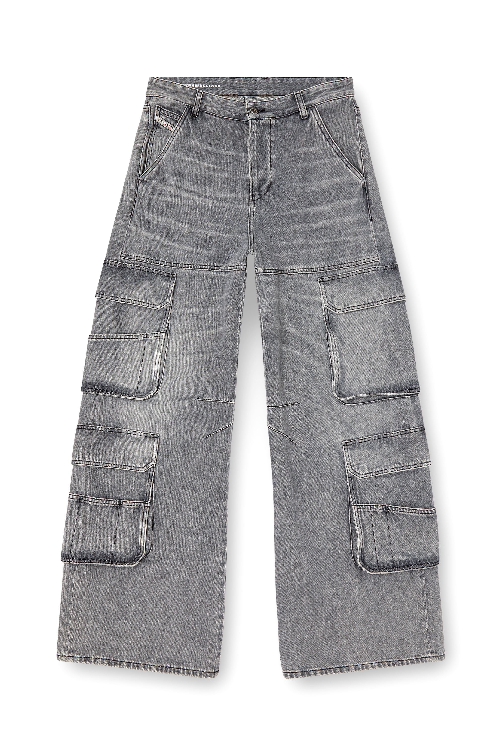 Diesel - Woman's Relaxed Jeans 1996 D-Sire 0DCBE, Light Grey - 3