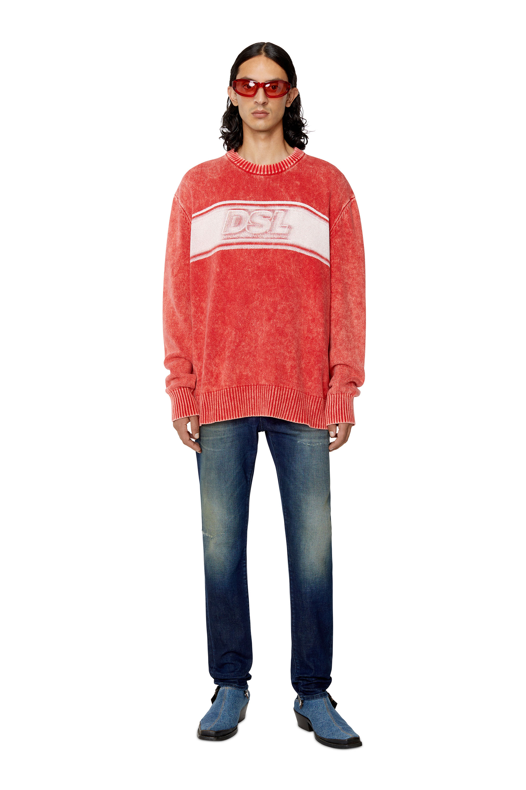 Diesel - 2019 D-Strukt 09F57 Slim Jeans, Dark Blue - Image 5