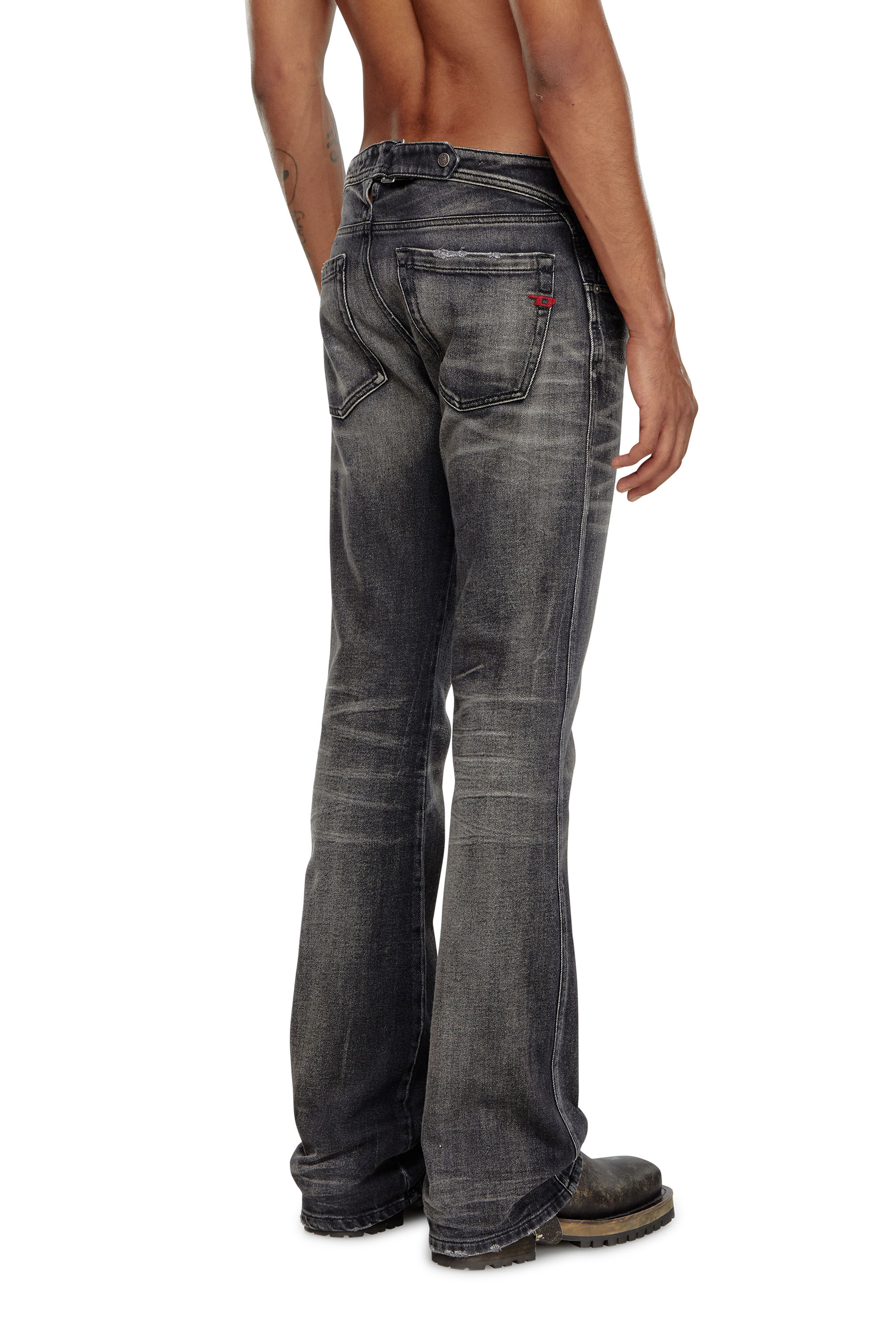 Diesel - Man's Bootcut Jeans D-Backler 09J65, Black/Dark grey - 3