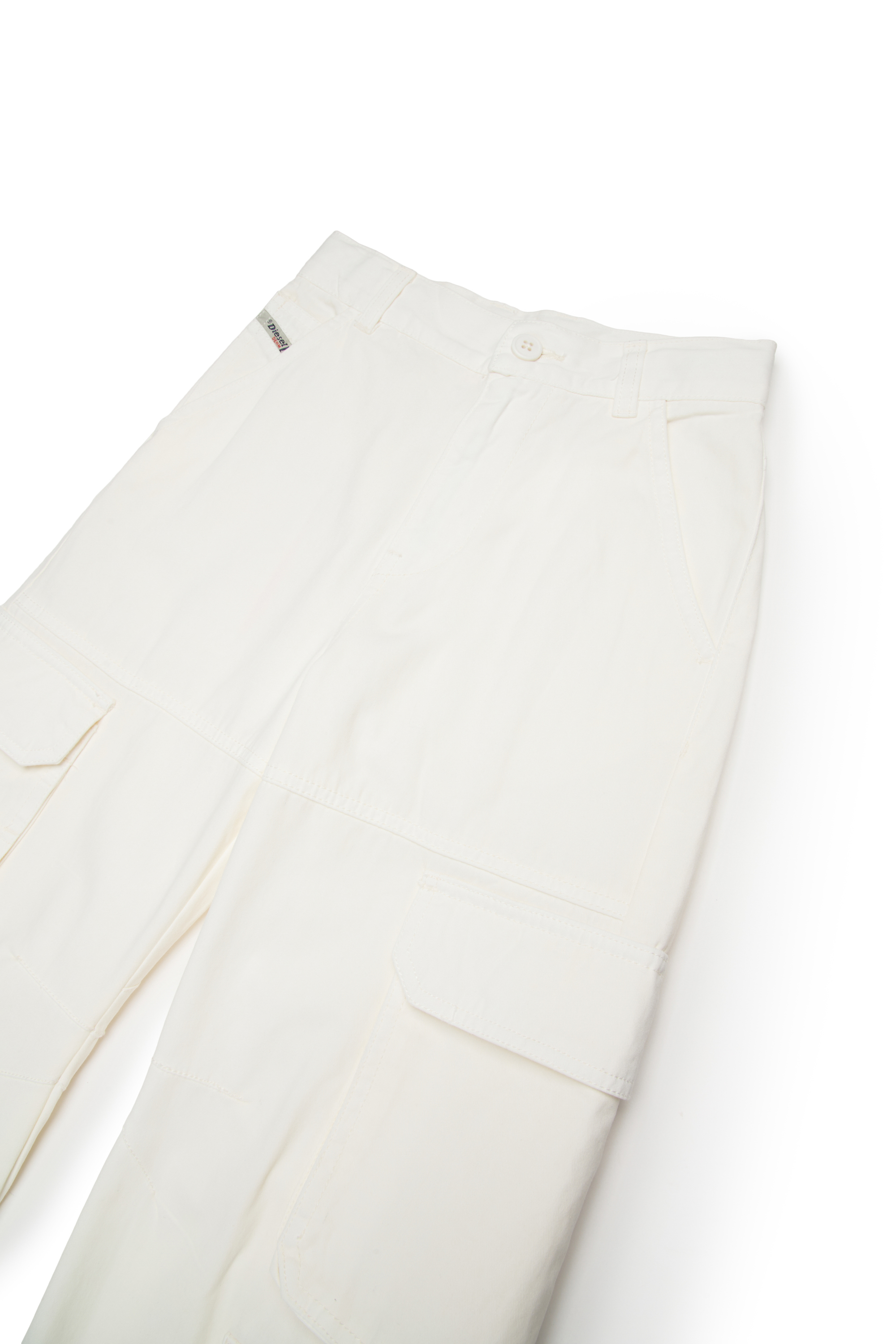 Diesel - PDARGJXCARGO, Woman's Multi-pocket cargo pants in White - 3