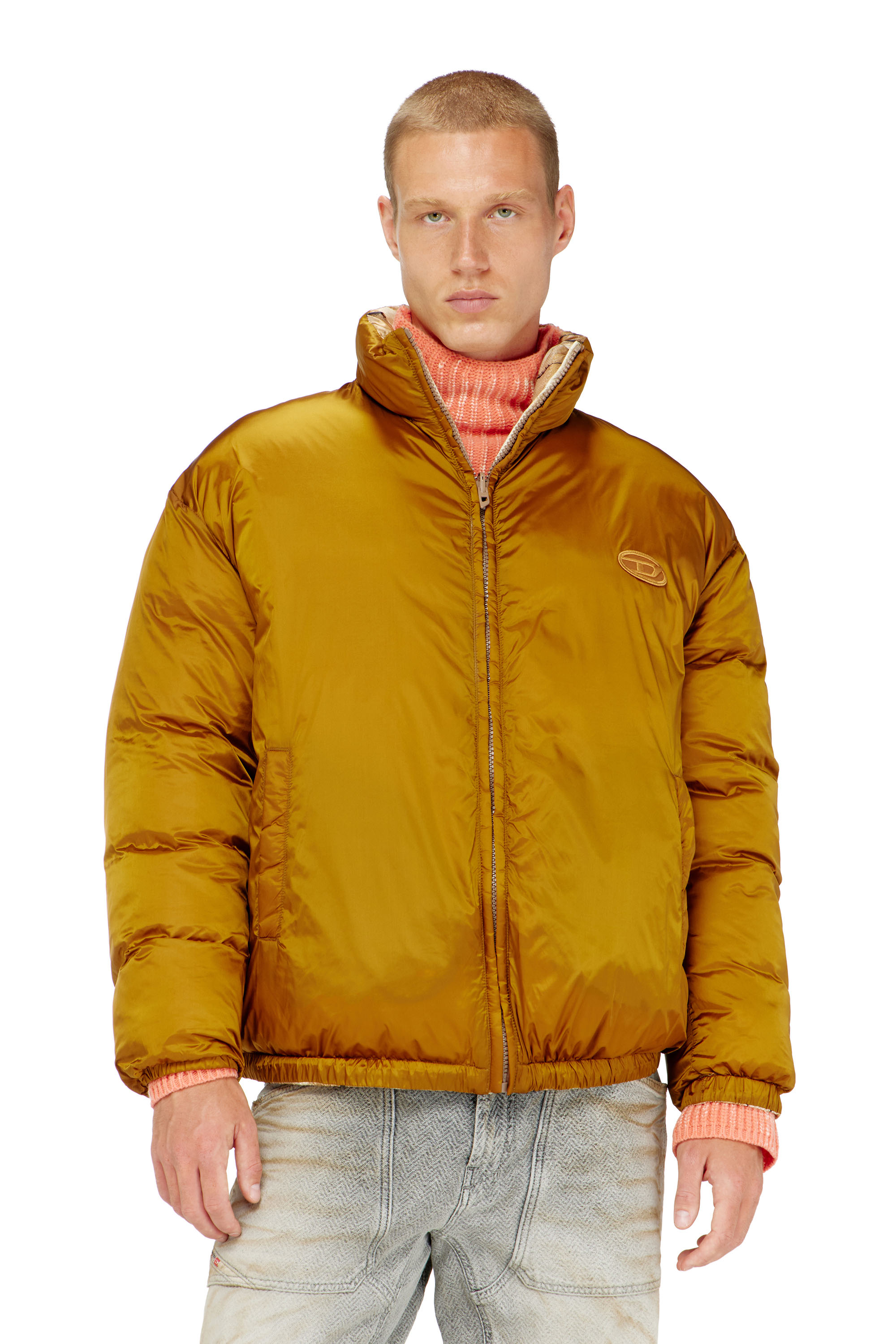Diesel - W-BOURB-DLCK, Man's Reversible puffer jacket with argyle print in null - 6