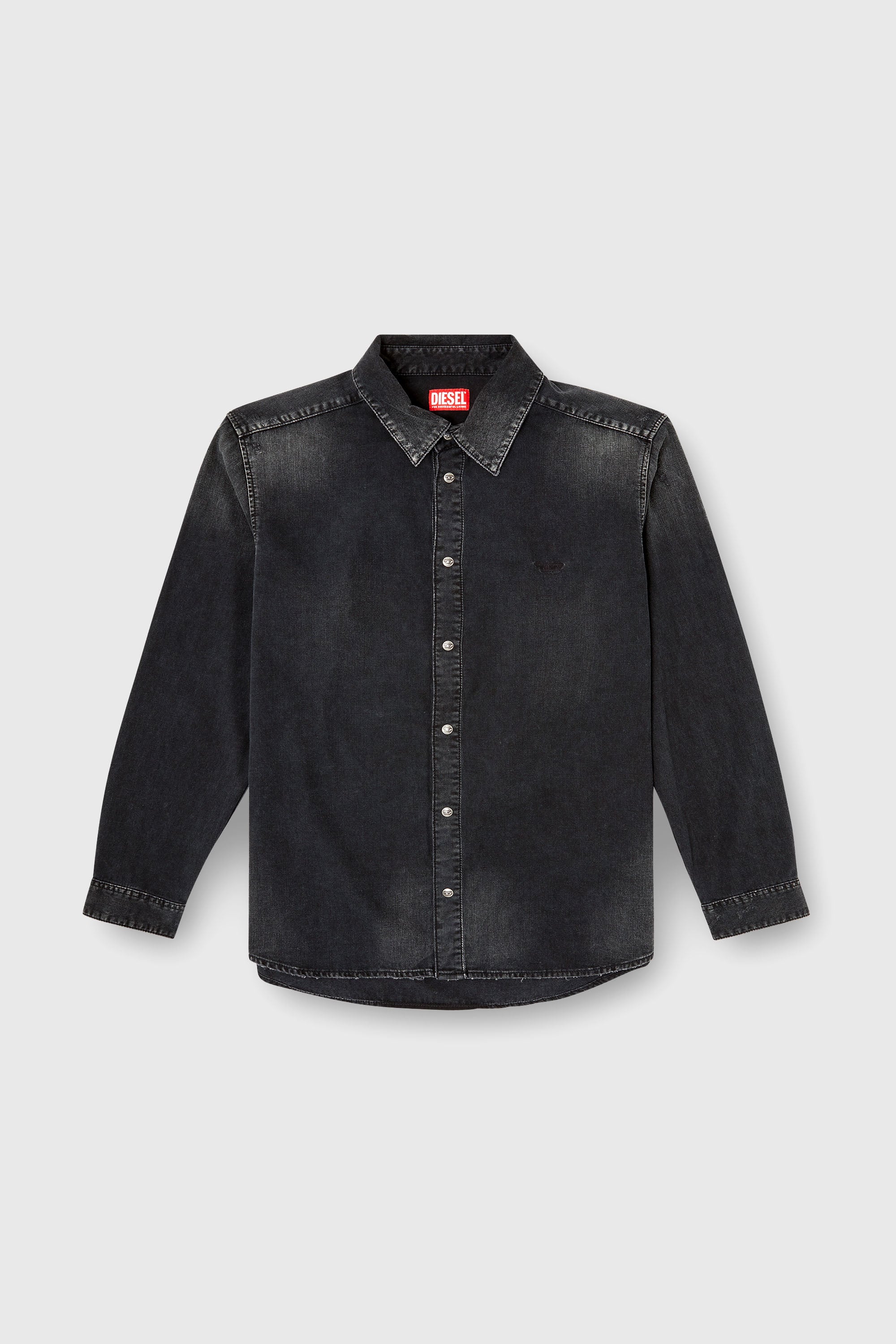 Diesel - D-SIMPLY, Man's Long-sleeve denim shirt in Black - 2