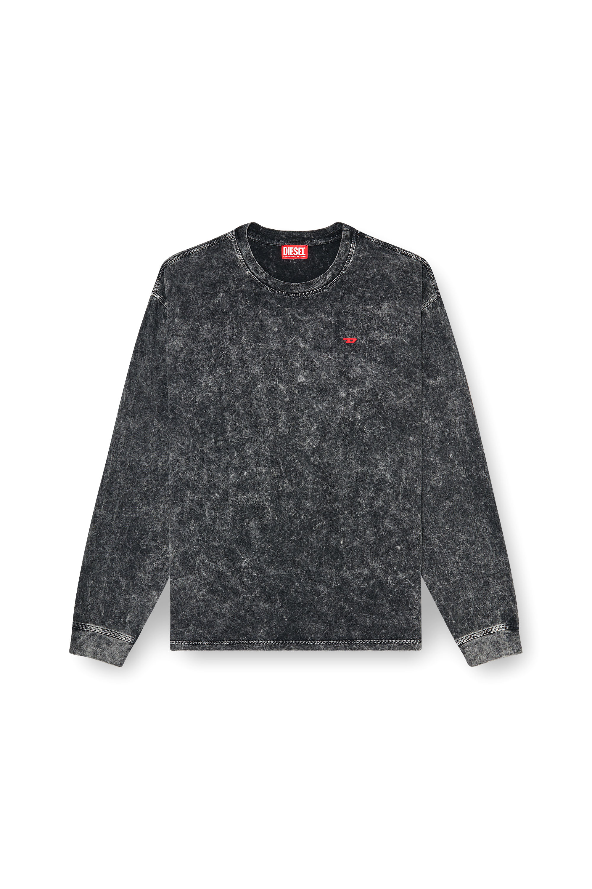 Diesel - T-BOXT-LS-AA5, Man's Long sleeve top with treated effect in null - 3