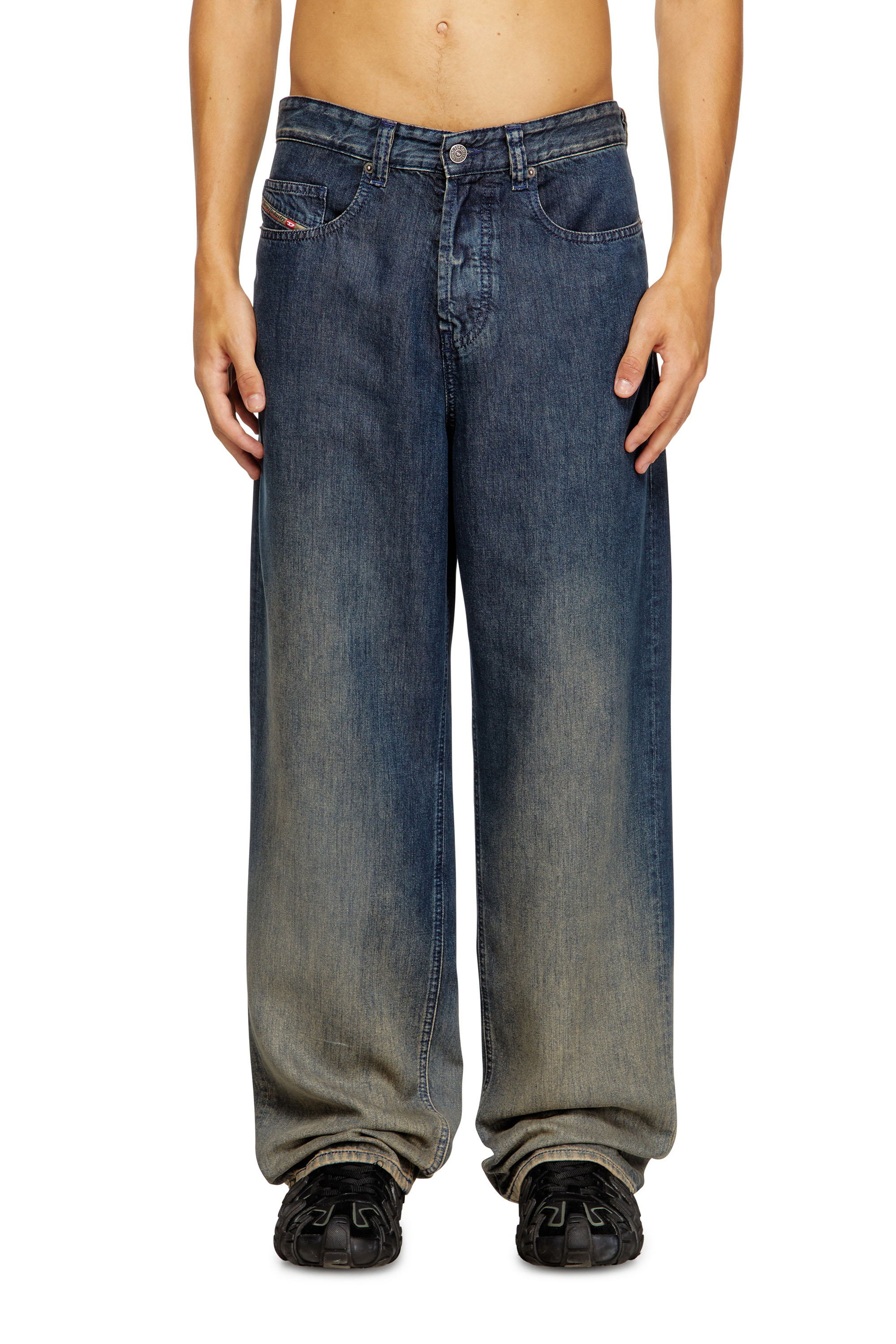 Relaxed Jeans 2001 D-Macro 068TD, Dark Blue Diesel - Man's Relaxed Jeans 2001 D-Macro 068TD, Dark Blue - 3