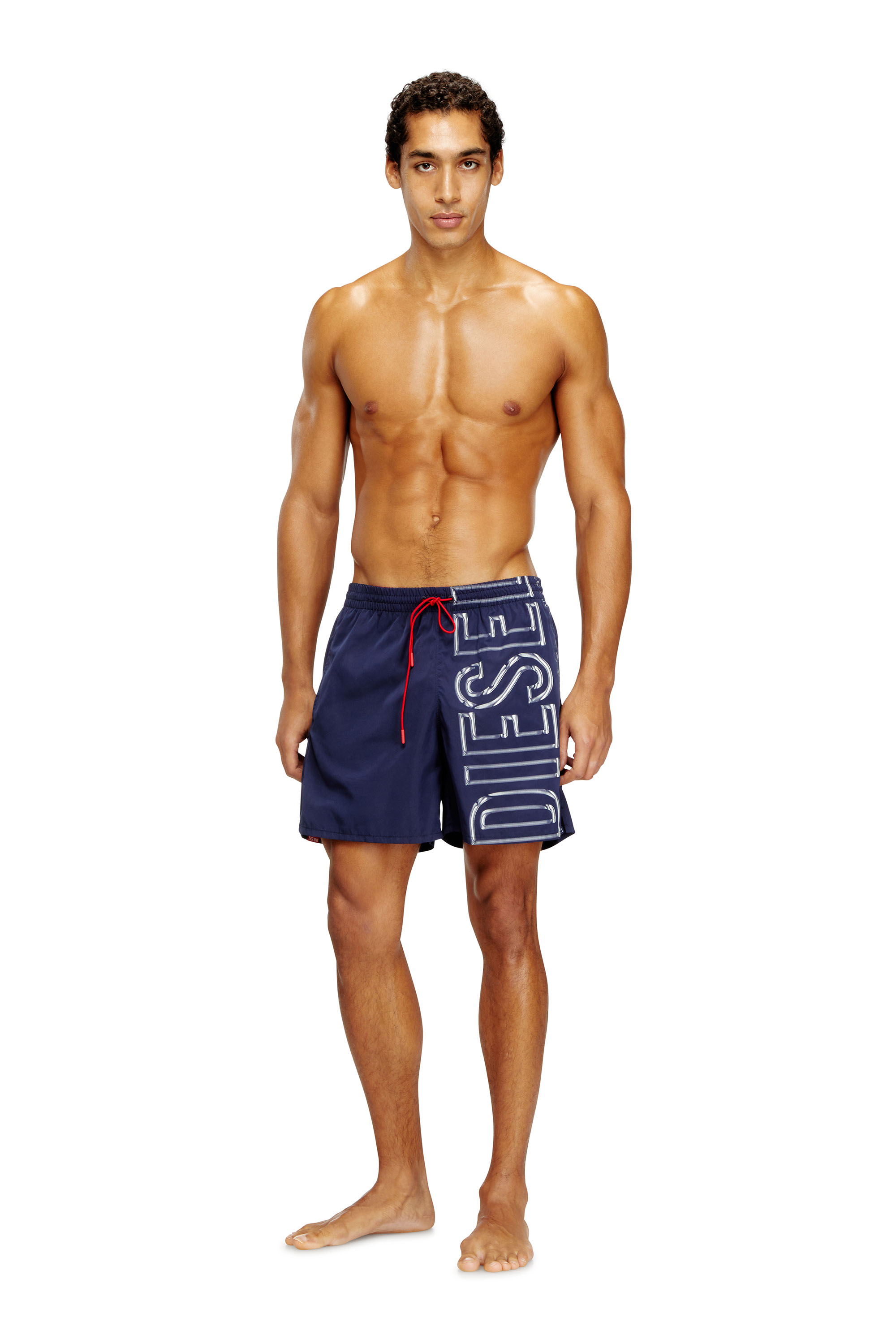 Diesel - SOCCER-41-D-CORE, Man's Swim shorts with oversized logo print in null - 2