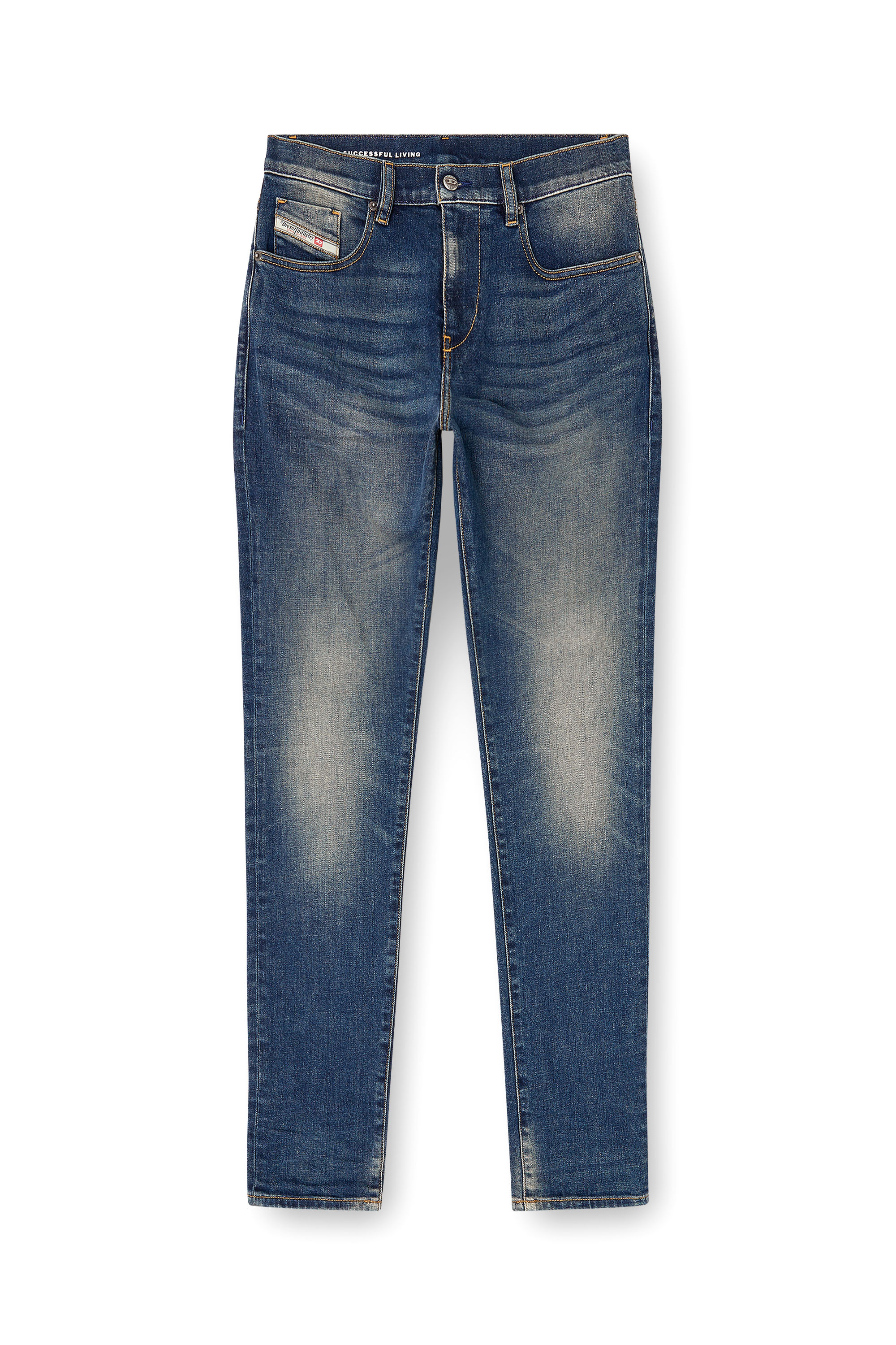 Diesel - Man's Slim Jeans 2019 D-Strukt 09M16, Dark Blue - 3