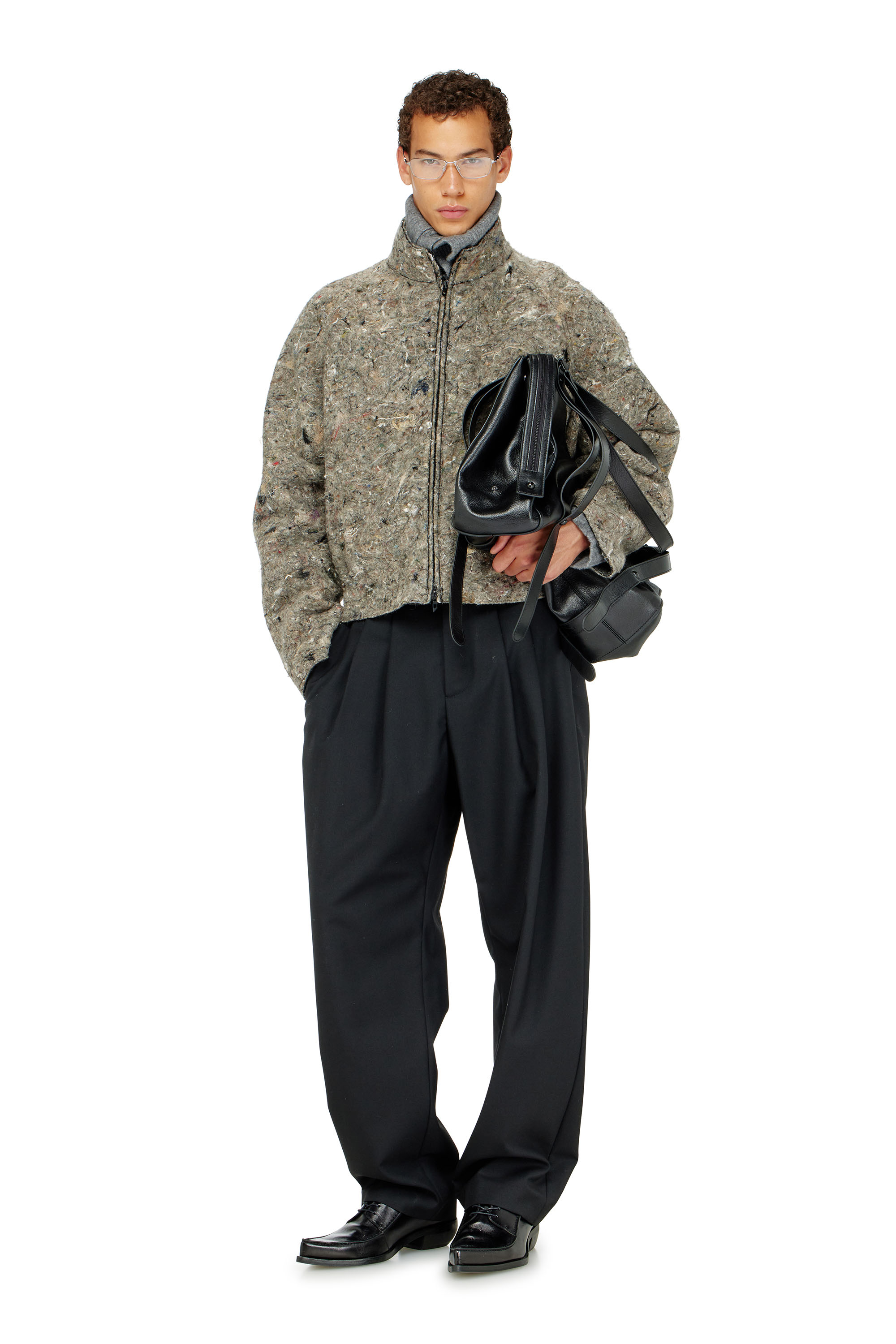 Diesel - J-DISTEM, Man's Upcycled felted jacket in null - 2
