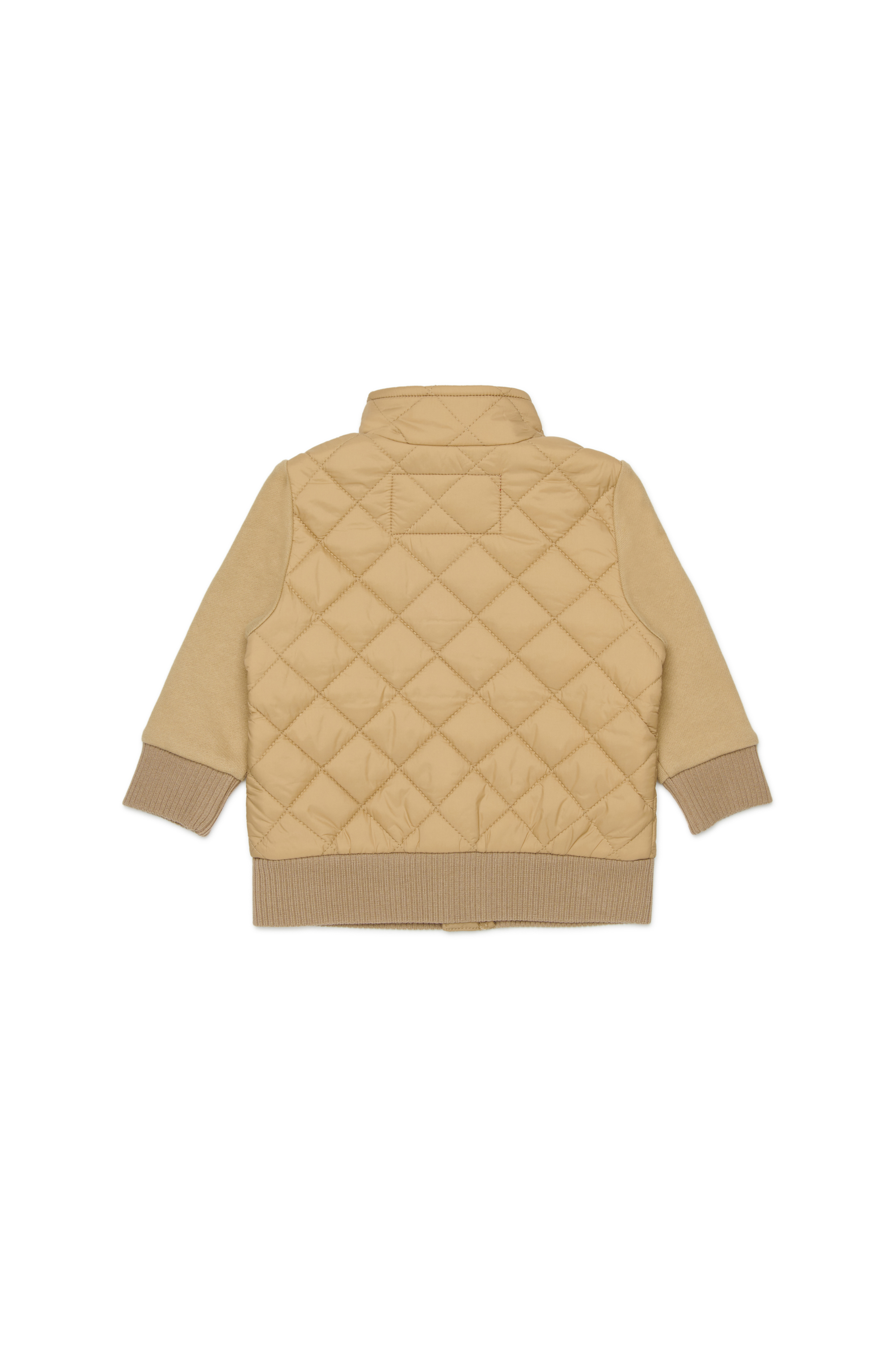 Diesel - SMONTB, Unisex's Quilted nylon jacket with cotton sleeves in Brown - 2