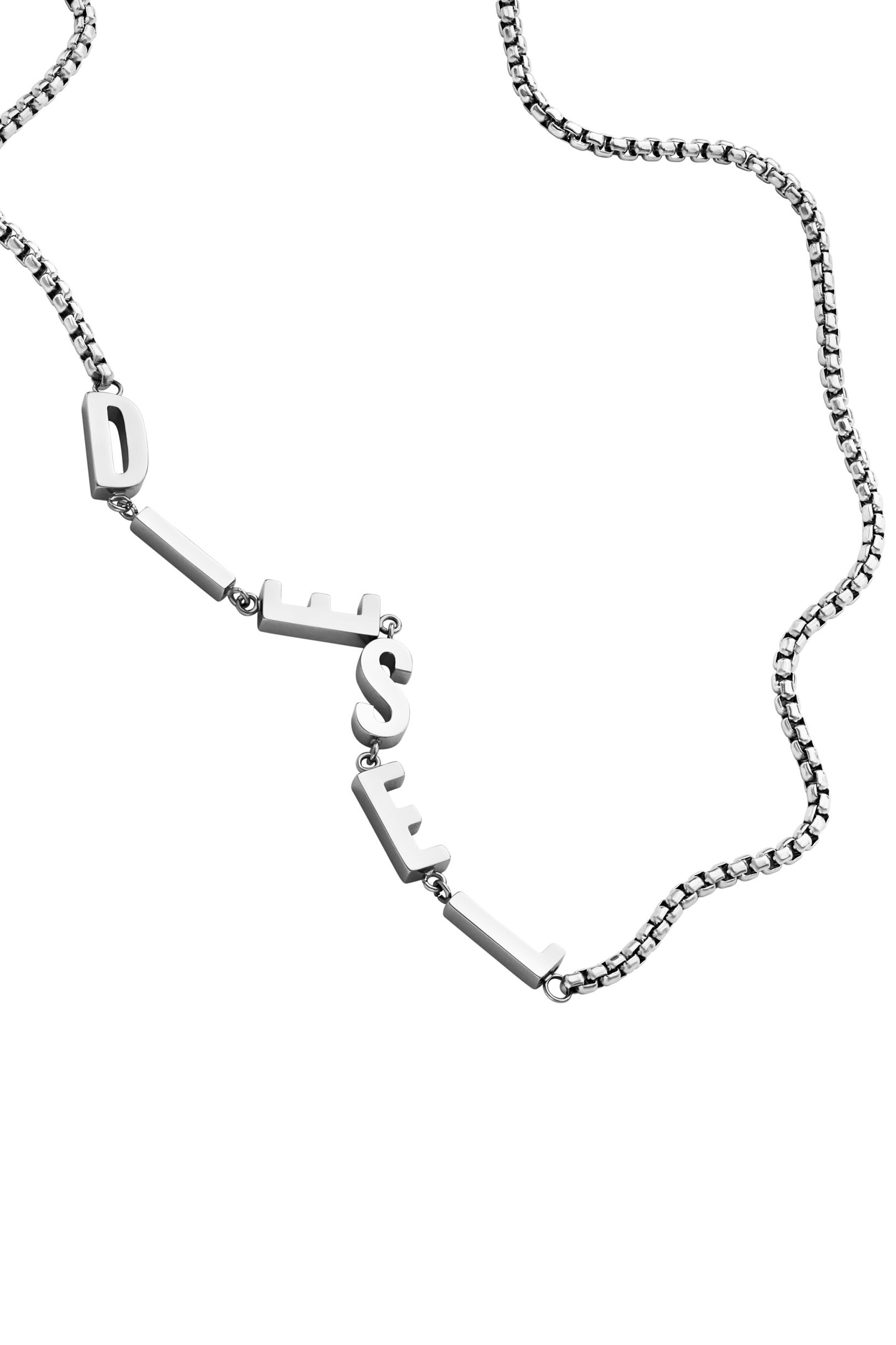 Diesel - DX1491, Man Stainless steel chain necklace in Silver - Image 1