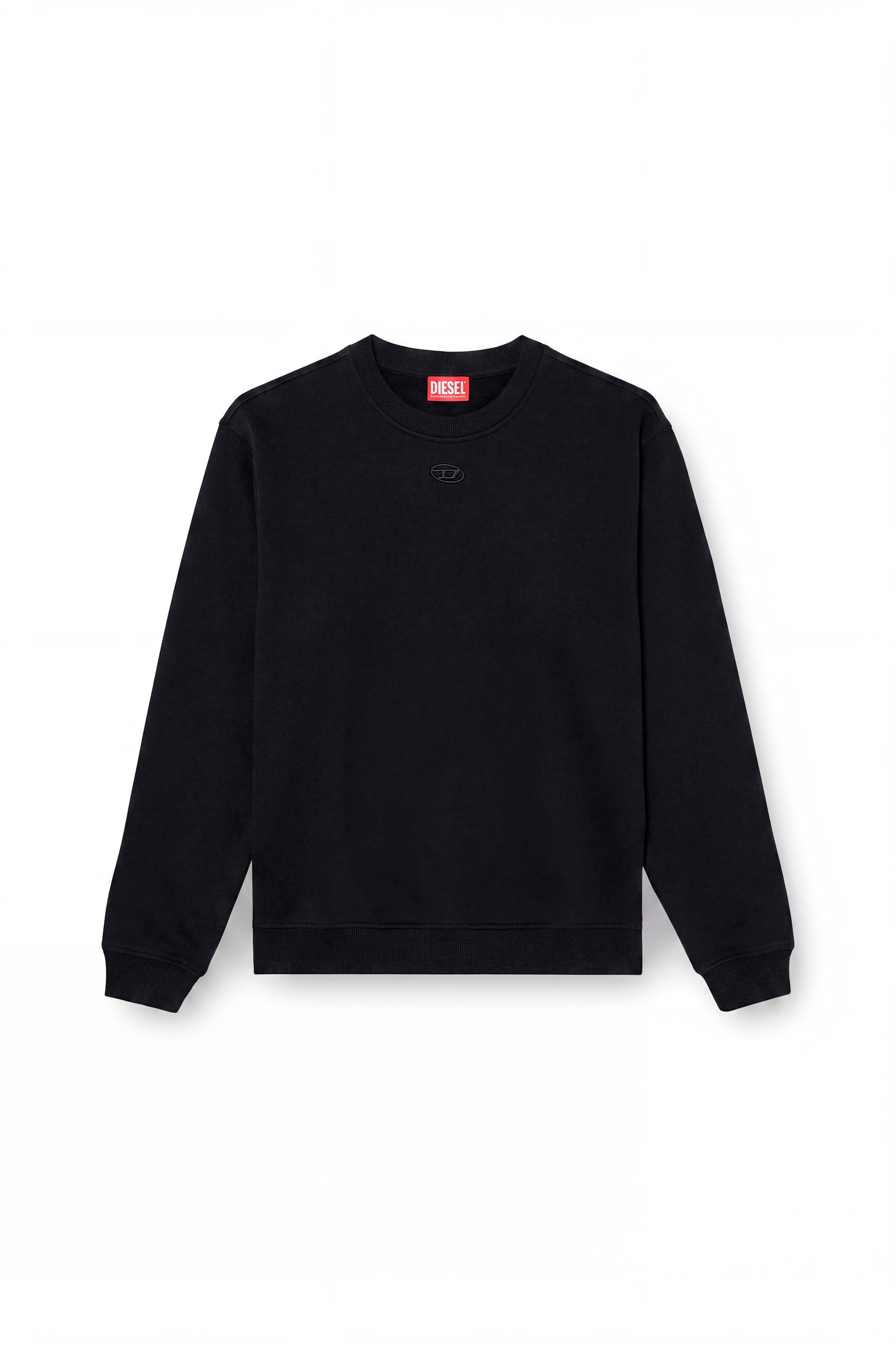 Diesel - F-NORMY-OD, Woman's Cotton sweatshirt with Oval D embroidery in Black - 2