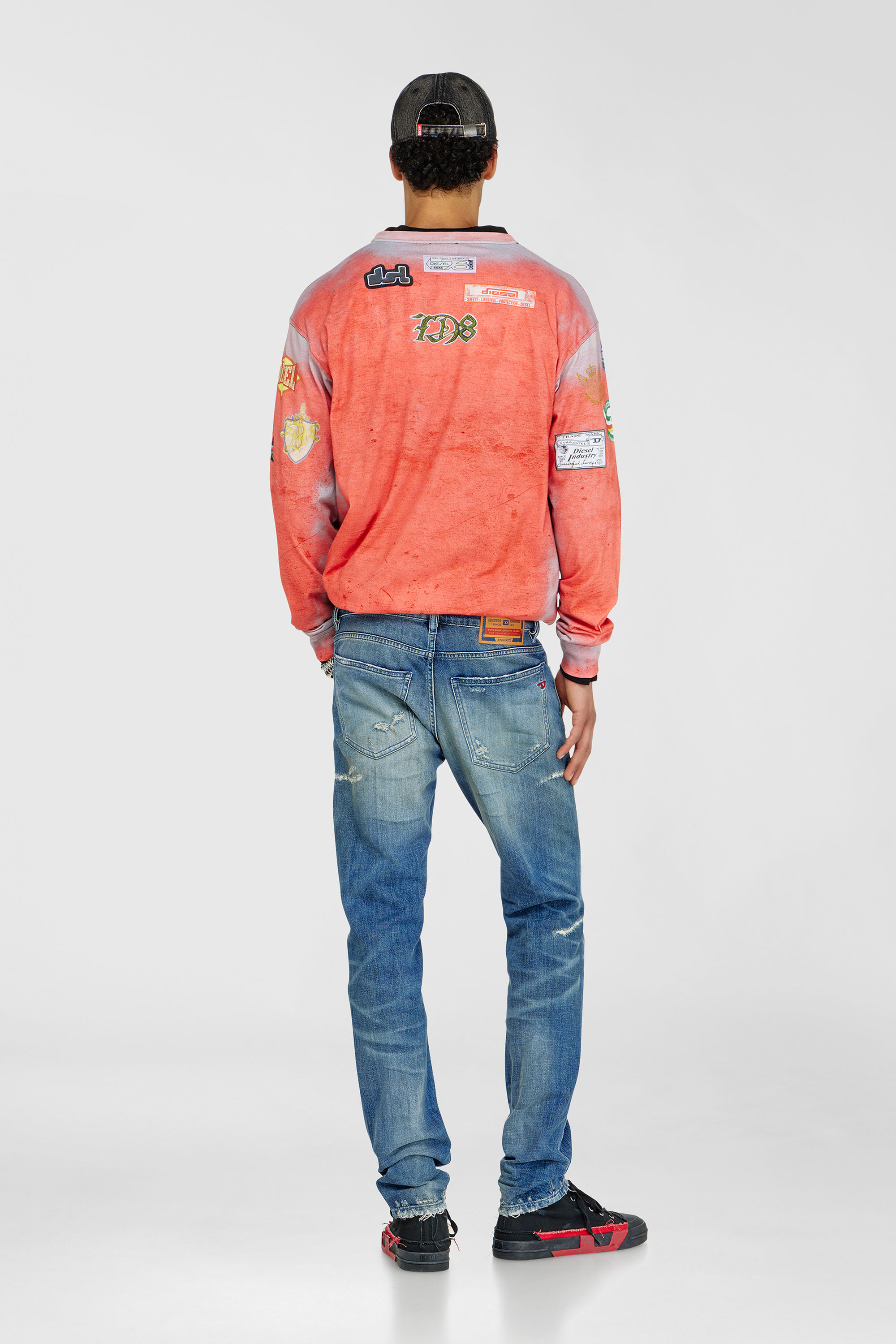 Diesel - Man's Slim Jeans 2019 D-Strukt 007EN, Medium blue - 3