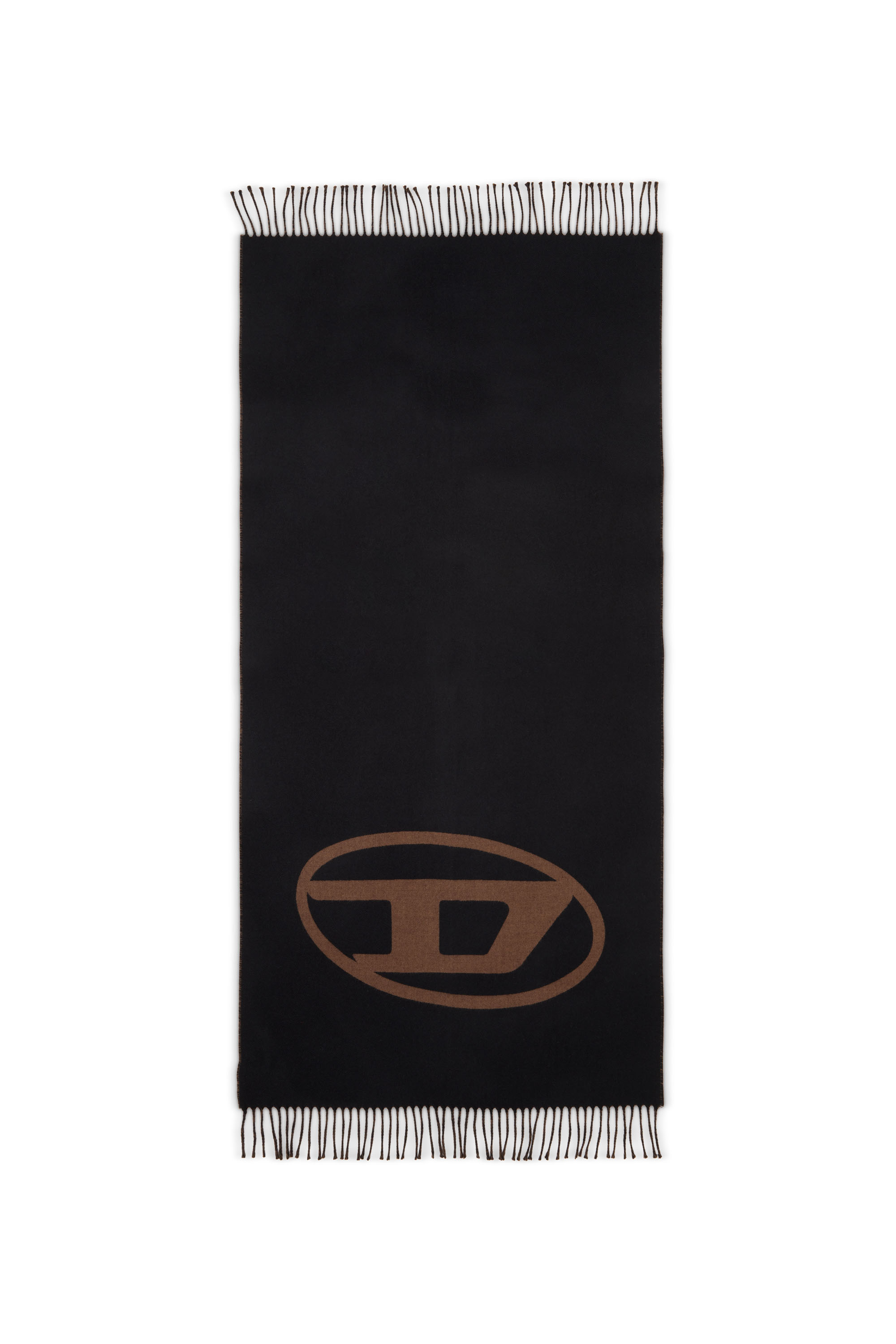 Diesel - S-TEVIE, Man's Reversible two tone wool scarf in Brown - 2