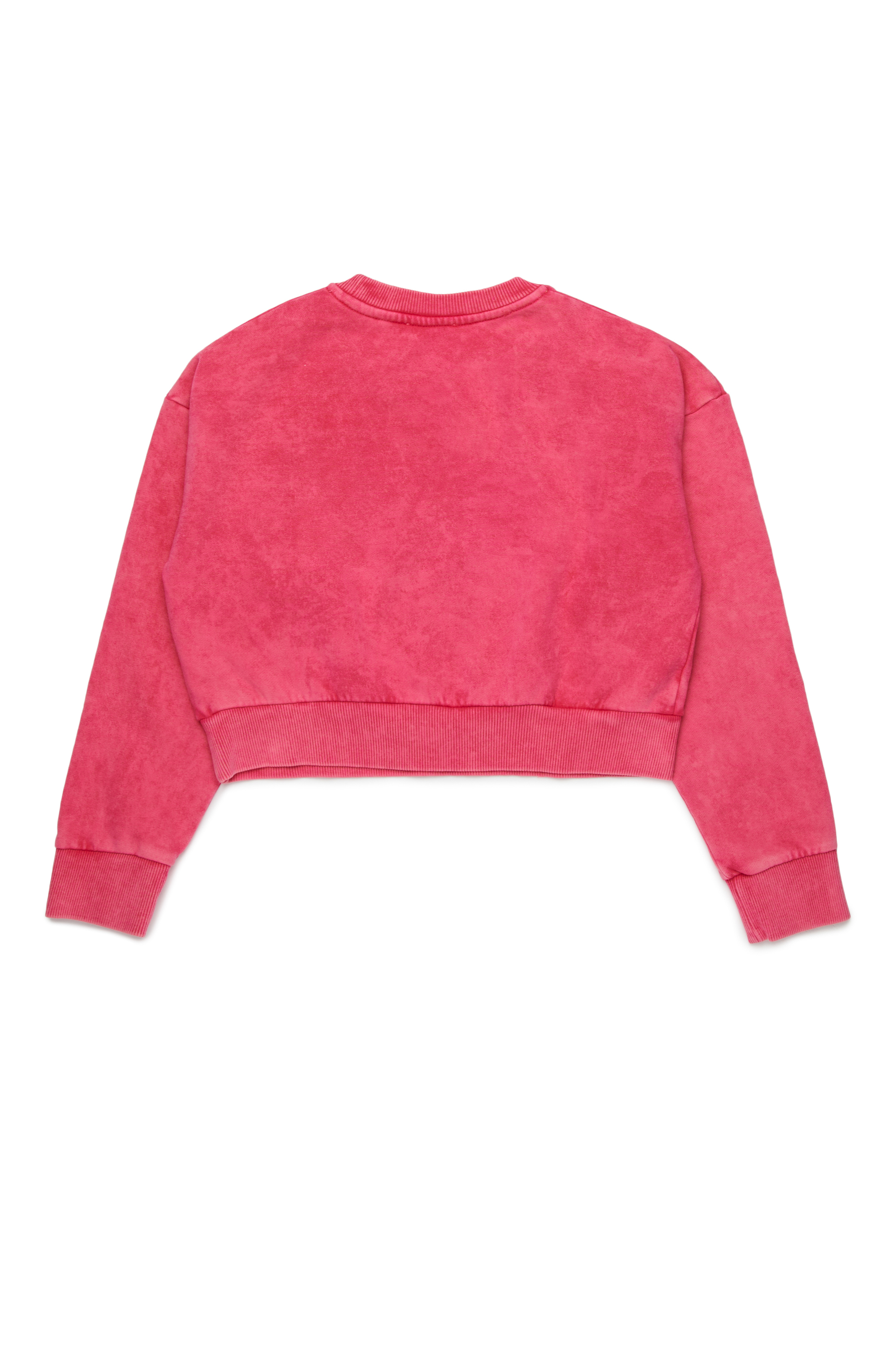 Diesel - SLEMPY, Woman's Marbled sweatshirt with metallic logo in Pink - 2