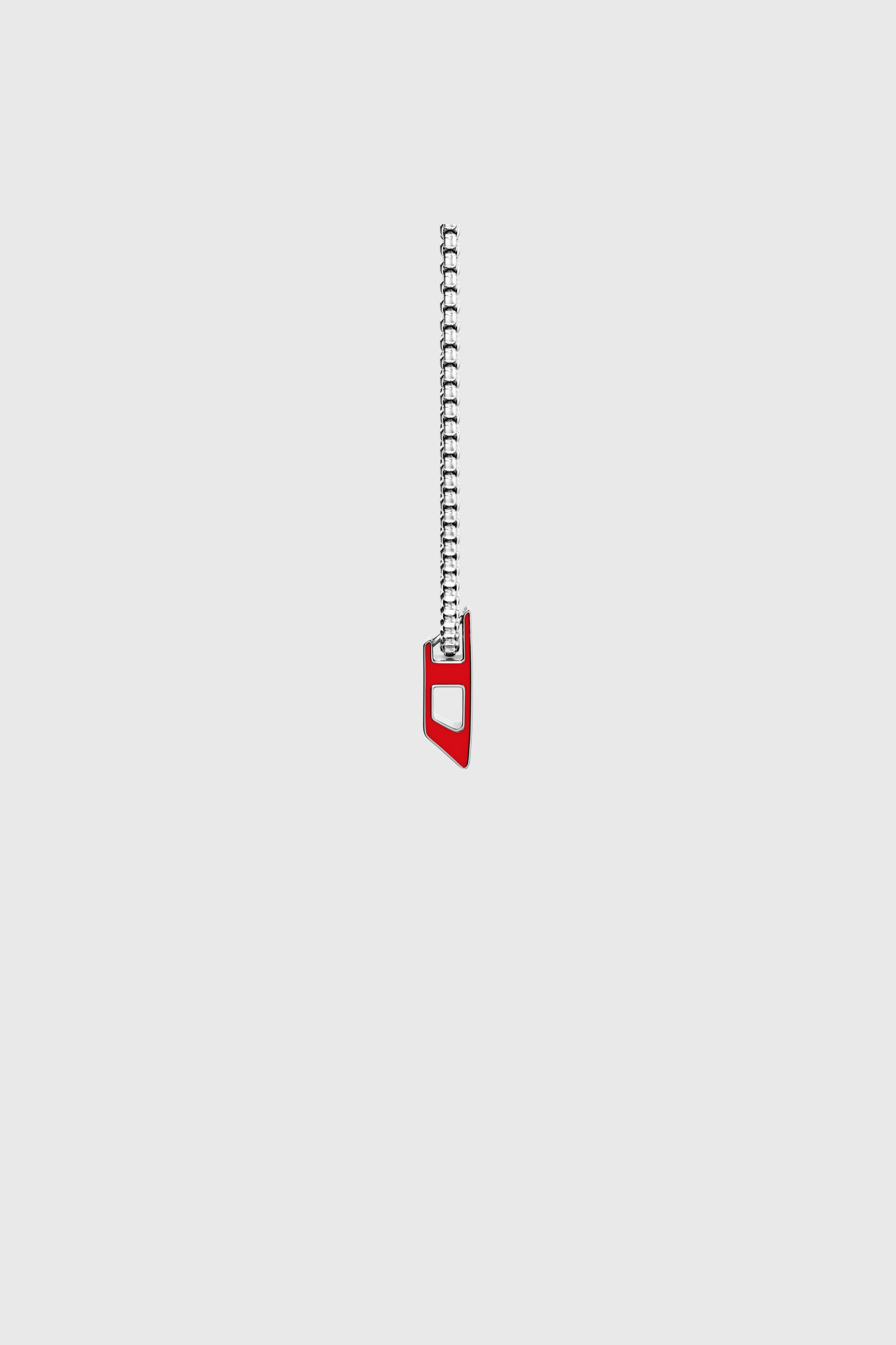 Diesel - DX1689040 JEWELLERY, Unisex's Stainless steel pendant necklace in Silver/Red - 4