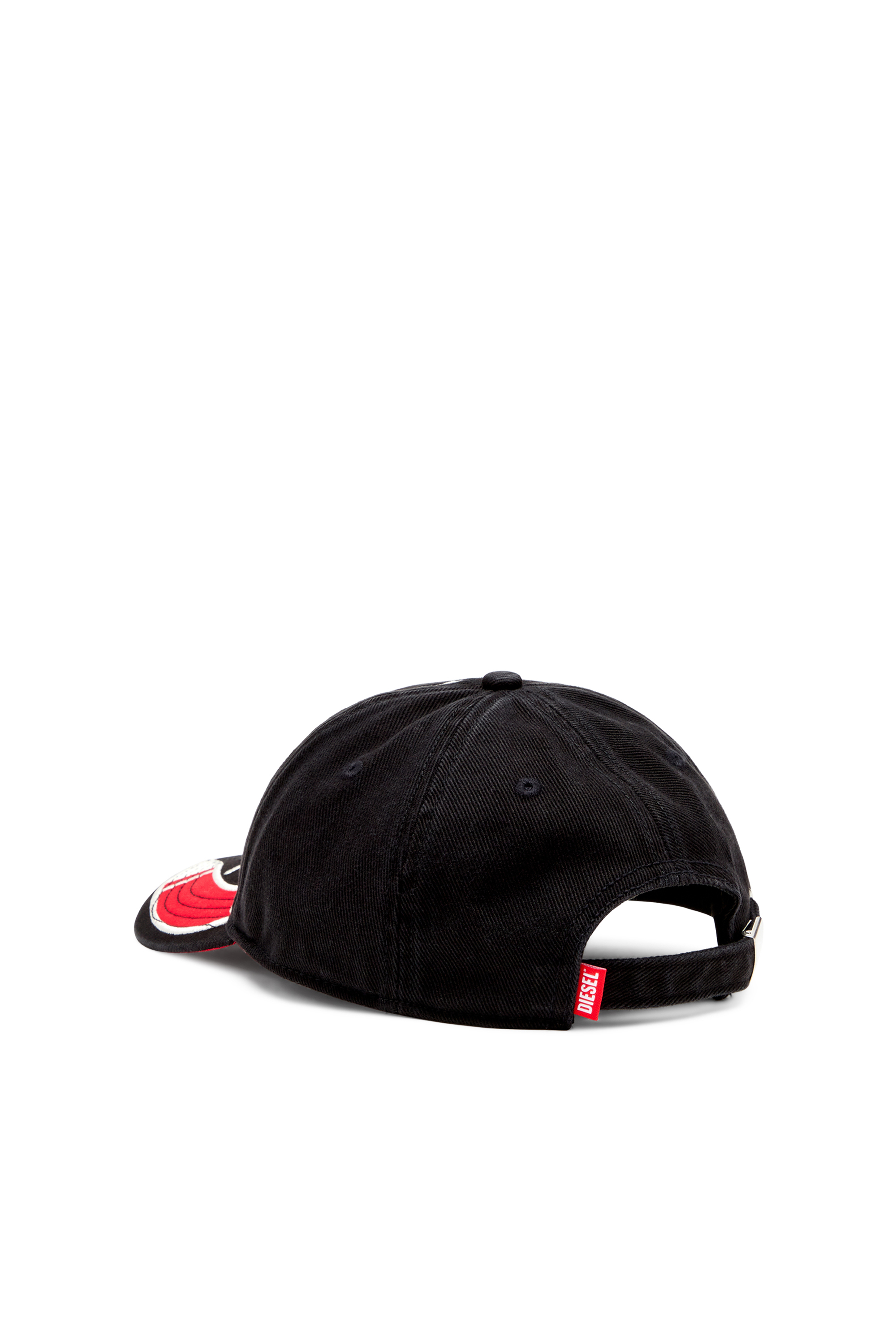 Diesel - C-ARSON, Man's Baseball cap with embroidered detail in Black/Red - 2