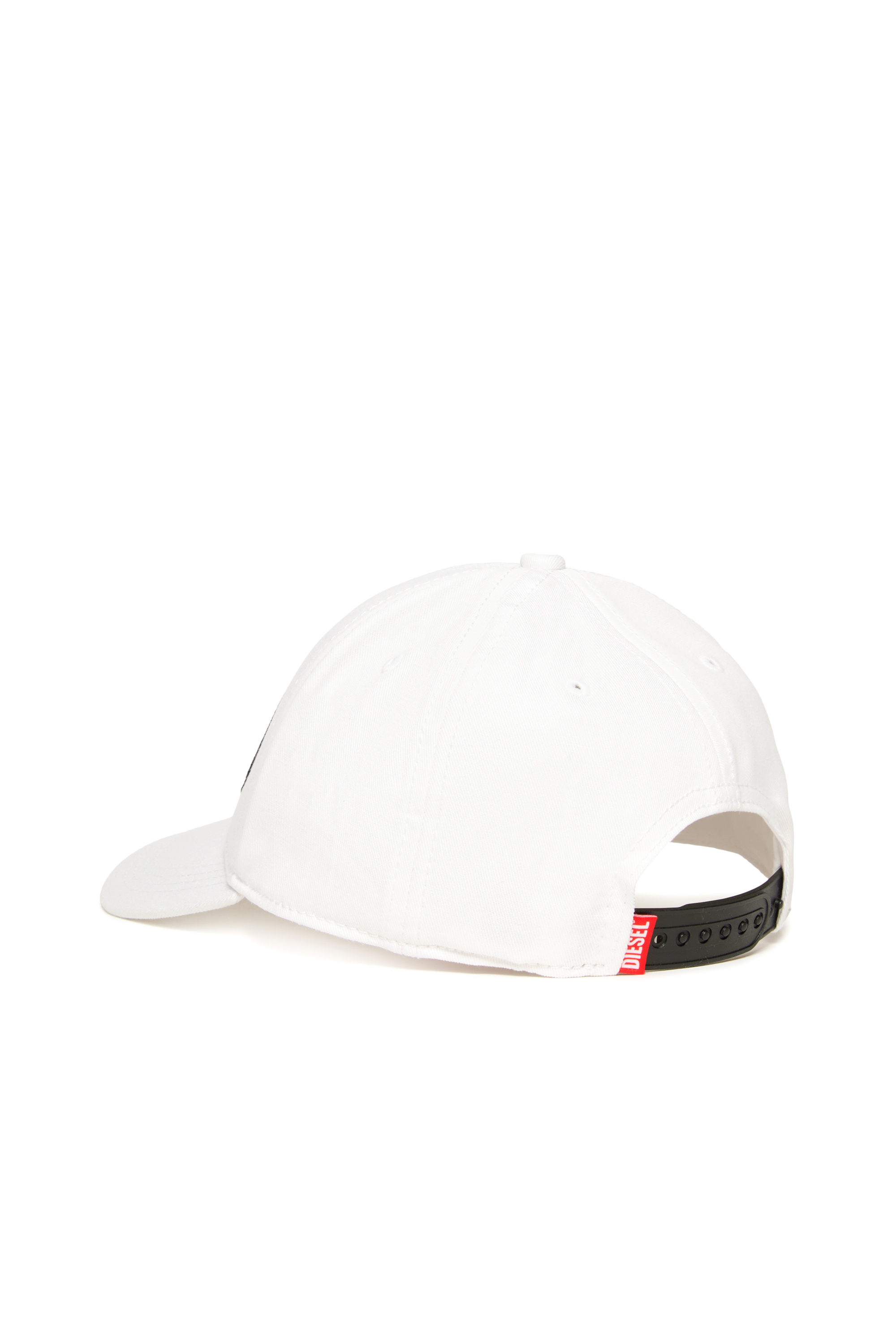 Diesel - FRENDIL, Man's Baseball cap with Oval D embroidery in White - 2